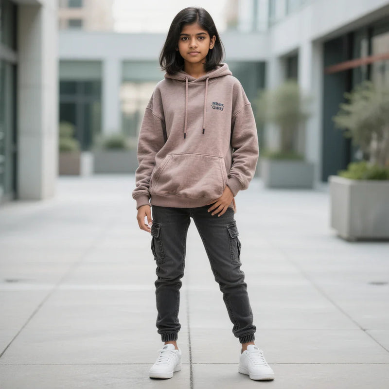 Girls’ premium hoodies by BhaariGear with cinematic colors, cozy fit, and modern streetwear look for young Indian fashion