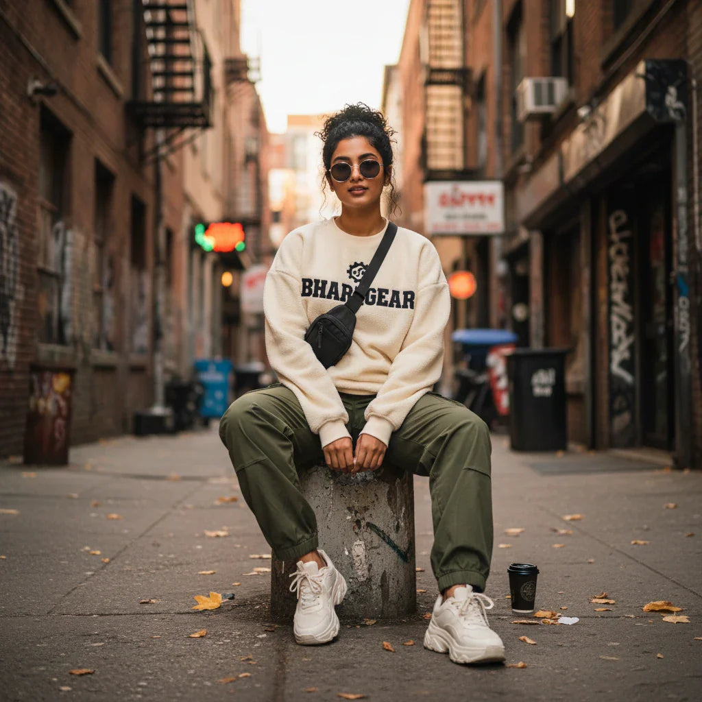 Women’s sweatshirts by BhaariGear featuring soft premium fabric, a comfortable fit, and modern streetwear styling