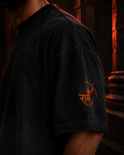 Hanuman Ombre Wash Boxy Fit T Shirt | BhaariGear®