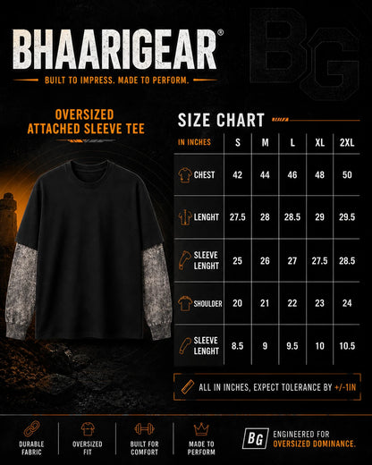 Size.chartOversized layerd t-shirt