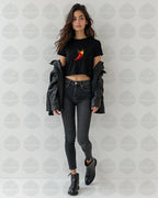 Women Chilli Crop Top – Bold Fire Graphic | BhaariGear® - BhaariGear