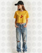 Women Chilli Crop Top – Bold Fire Graphic | BhaariGear® - BhaariGear