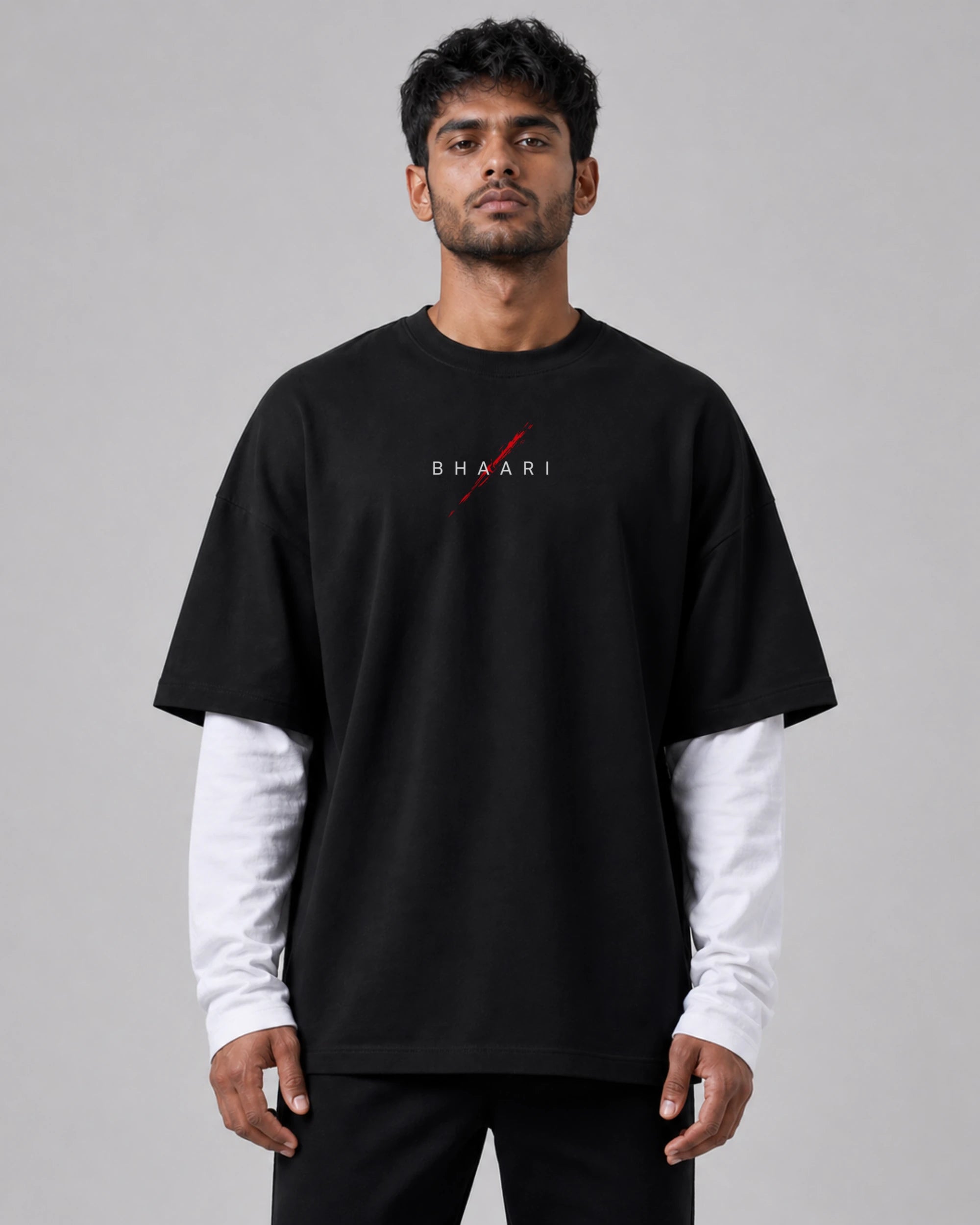 Swaraj Is Earned Oversized Tee – Premium | BhaariGear
