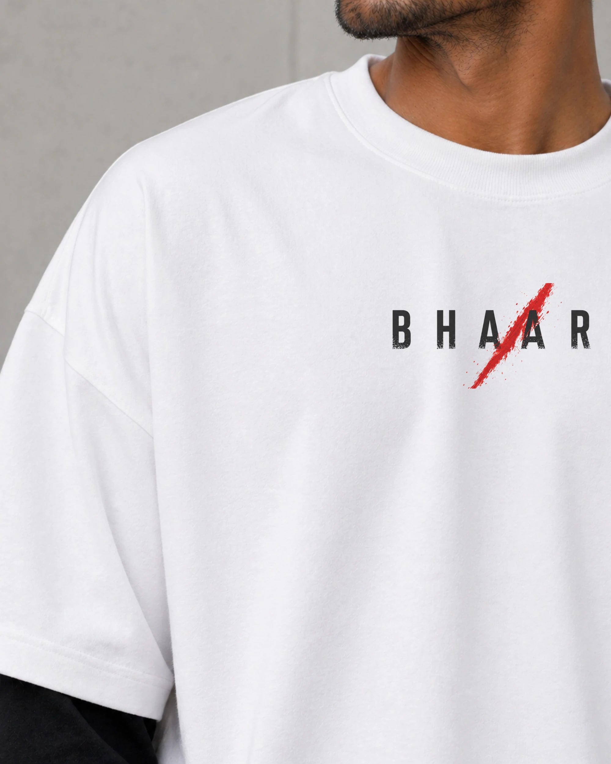 Swarajya Red Moon Warrior T Shirt Oversized | BhaariGear