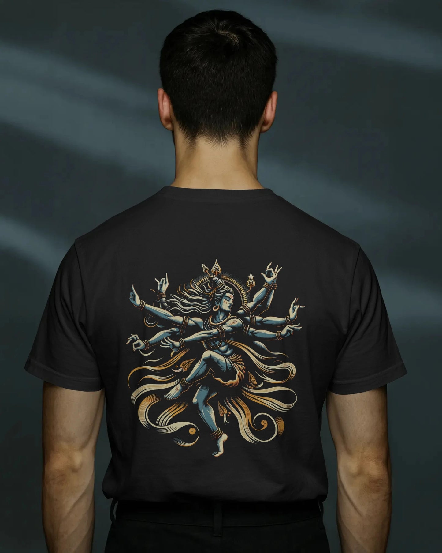 Shiva Dance Pose Streetwear T-Shirt – Nandi Front | BhaariGear® - BhaariGear