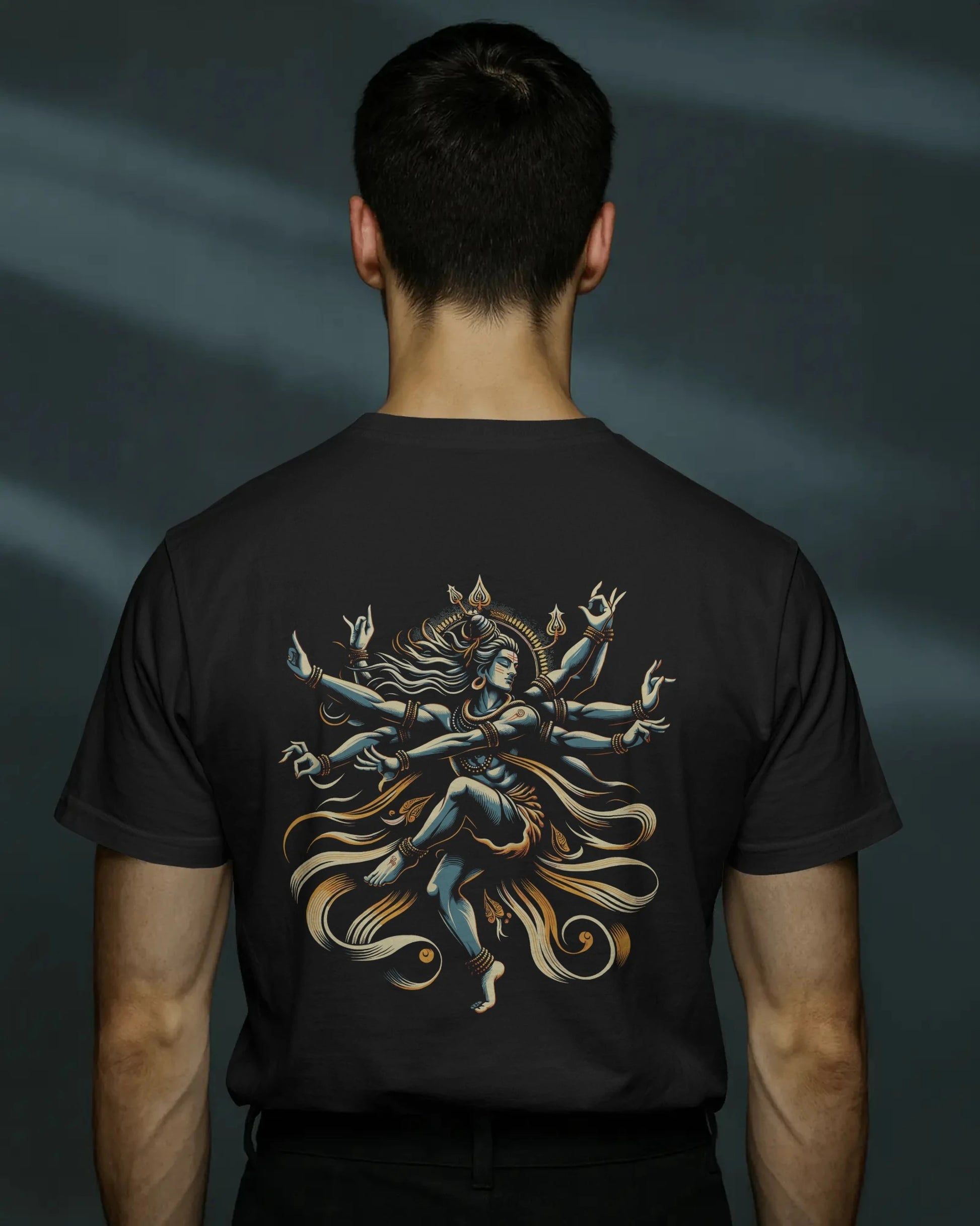 Shiva Dance Pose Streetwear T-Shirt – Nandi Front | BhaariGear® - BhaariGear