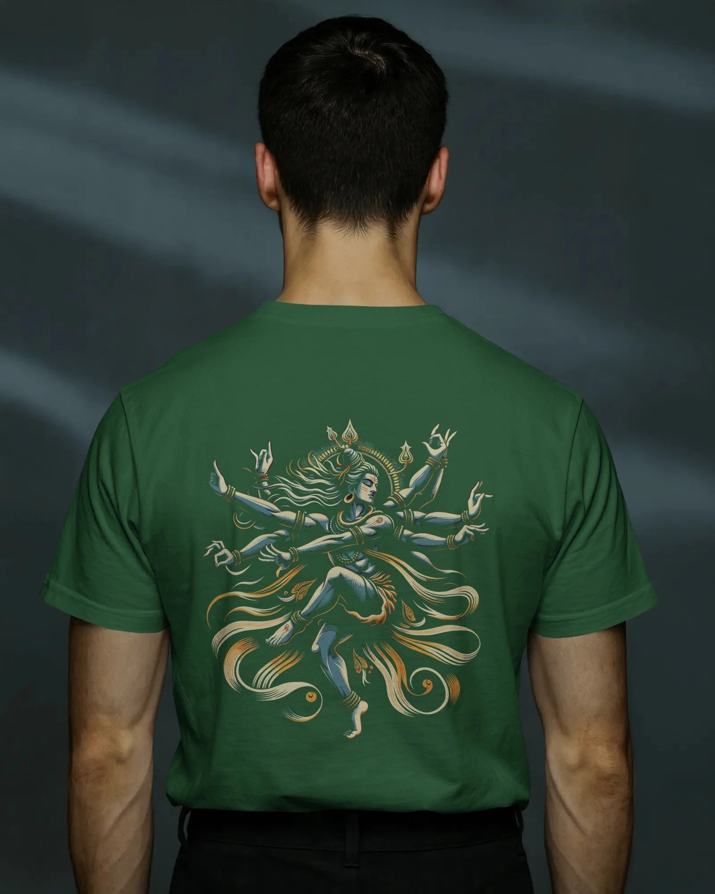Shiva Dance Pose Streetwear T-Shirt – Nandi Front | BhaariGear® - BhaariGear