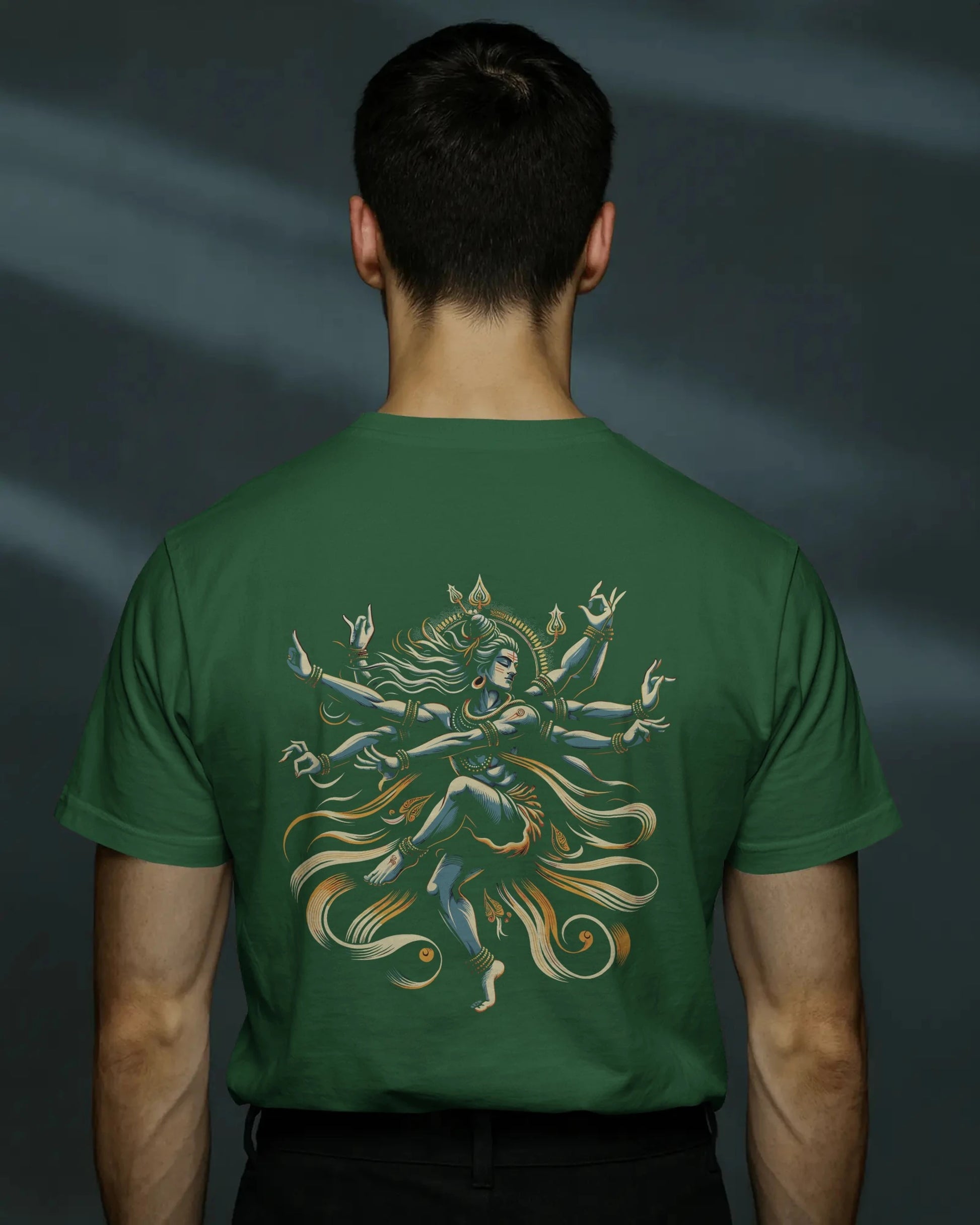 Shiva Dance Pose Streetwear T-Shirt – Nandi Front | BhaariGear® - BhaariGear