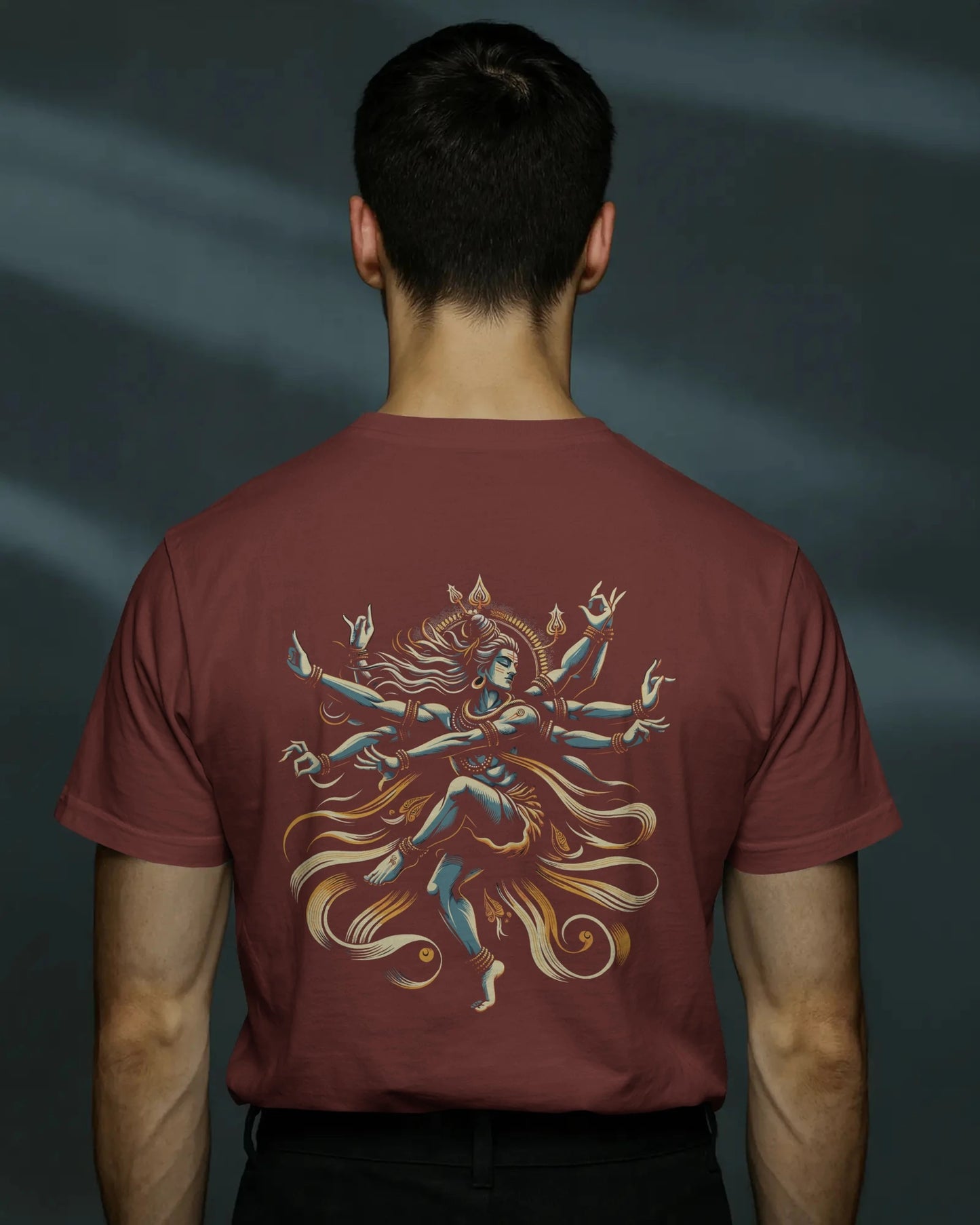 Shiva Dance Pose Streetwear T-Shirt – Nandi Front | BhaariGear® - BhaariGear