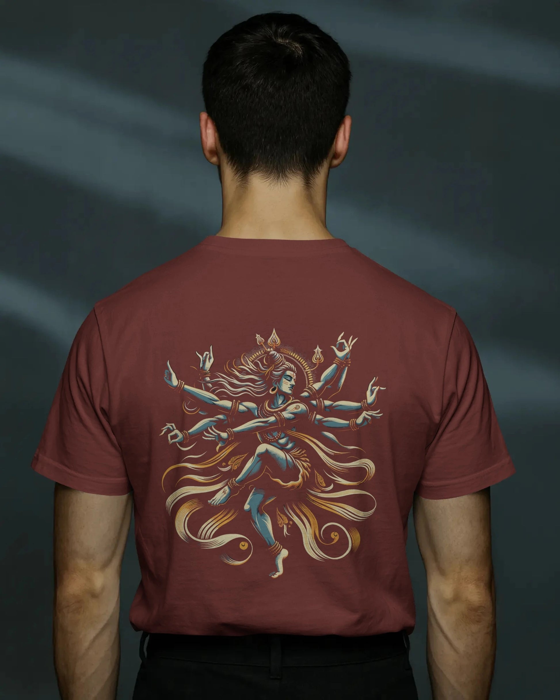 Shiva Dance Pose Streetwear T-Shirt – Nandi Front | BhaariGear® - BhaariGear