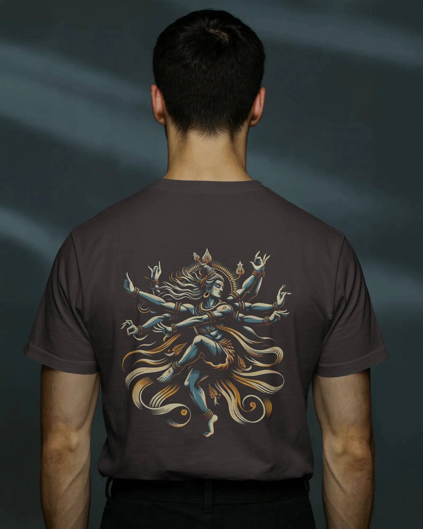 Shiva Dance Pose Streetwear T-Shirt – Nandi Front | BhaariGear® - BhaariGear