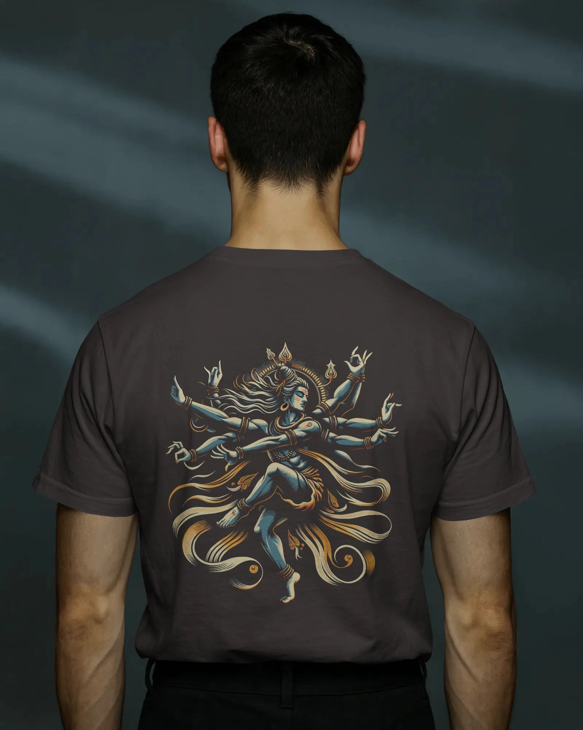 Shiva Dance Pose Streetwear T-Shirt – Nandi Front | BhaariGear® - BhaariGear