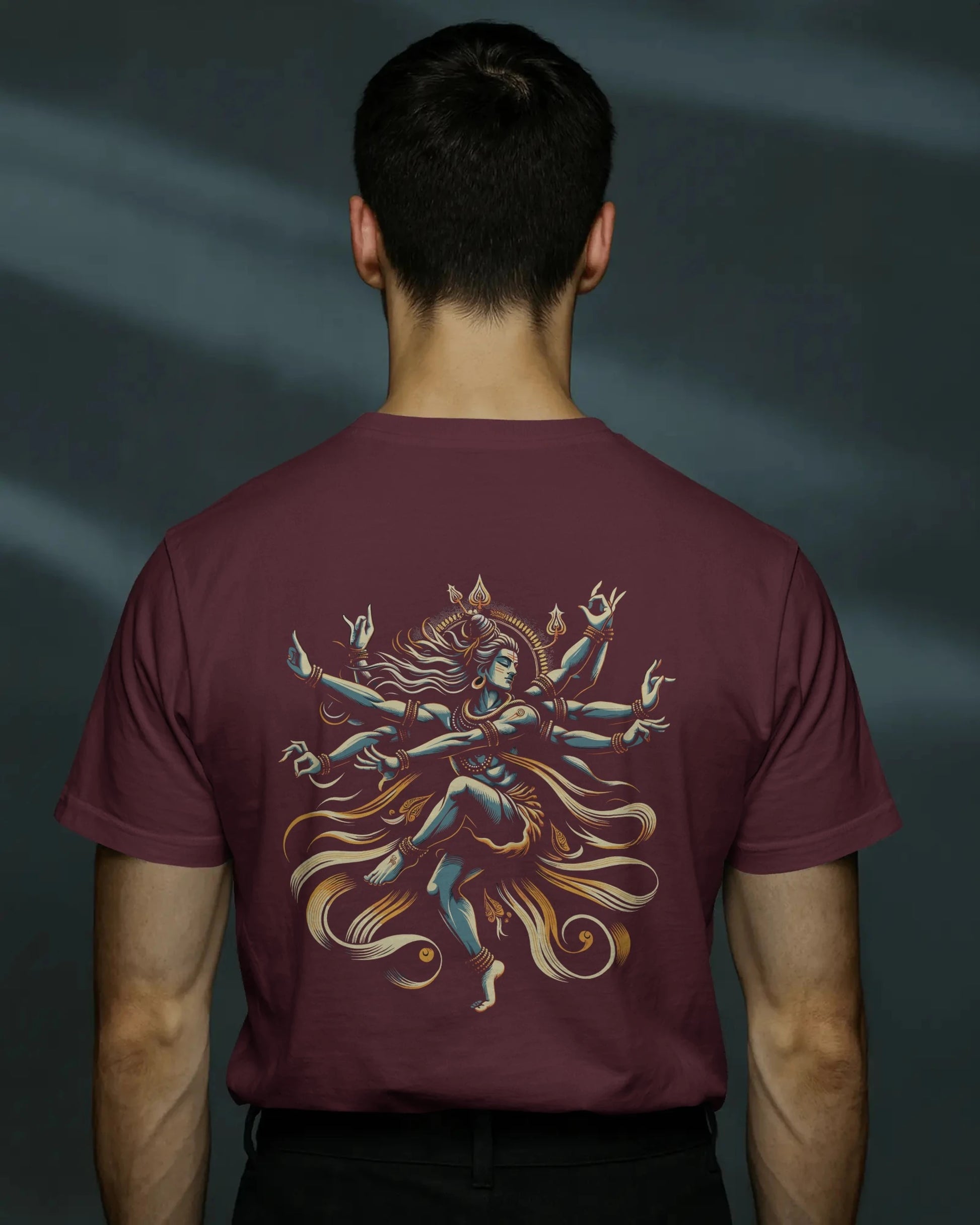 Shiva Dance Pose Streetwear T-Shirt – Nandi Front | BhaariGear® - BhaariGear