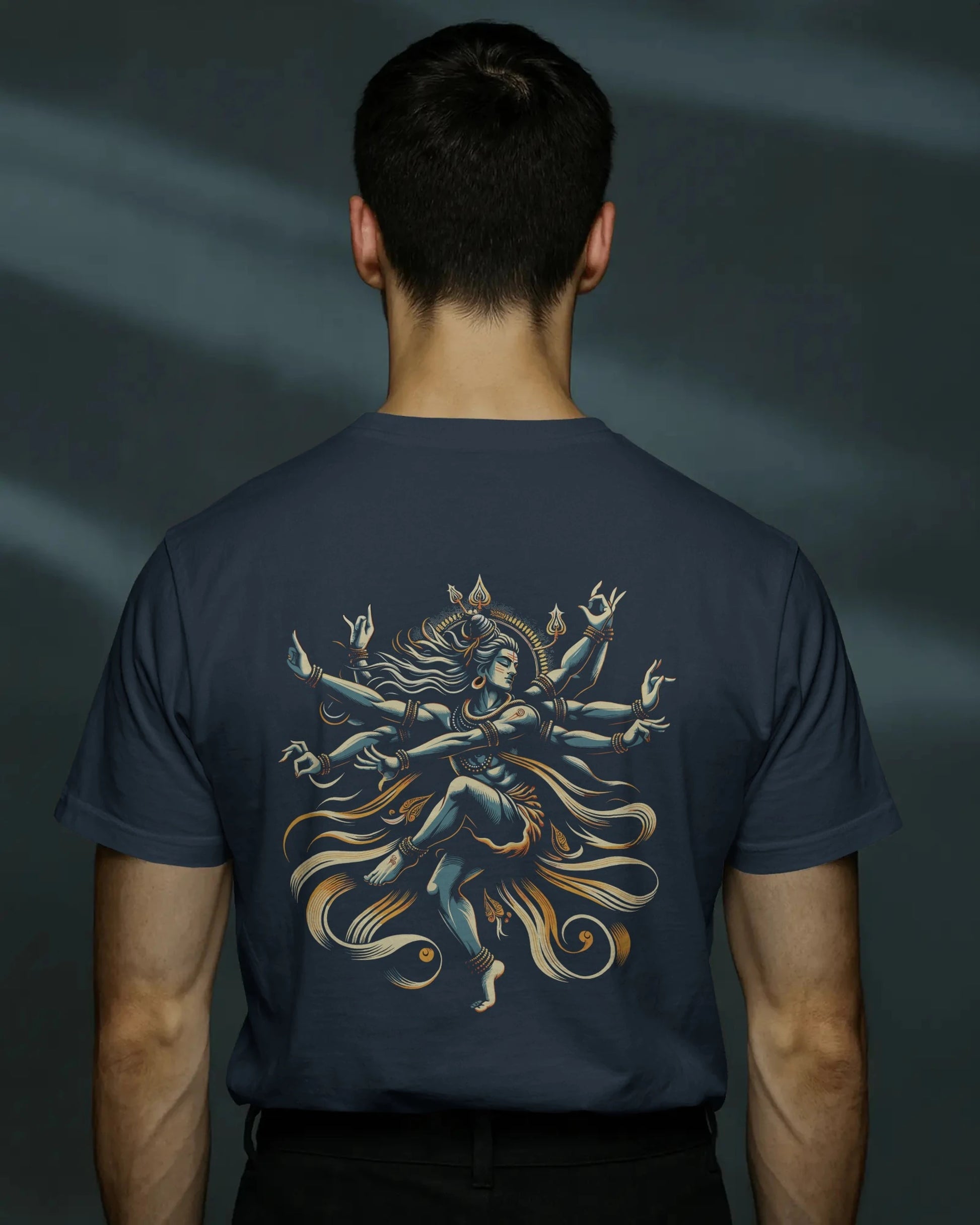 Shiva Dance Pose Streetwear T-Shirt – Nandi Front | BhaariGear® - BhaariGear