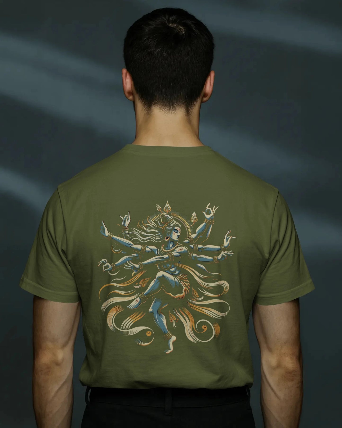 Shiva Dance Pose Streetwear T-Shirt – Nandi Front | BhaariGear® - BhaariGear