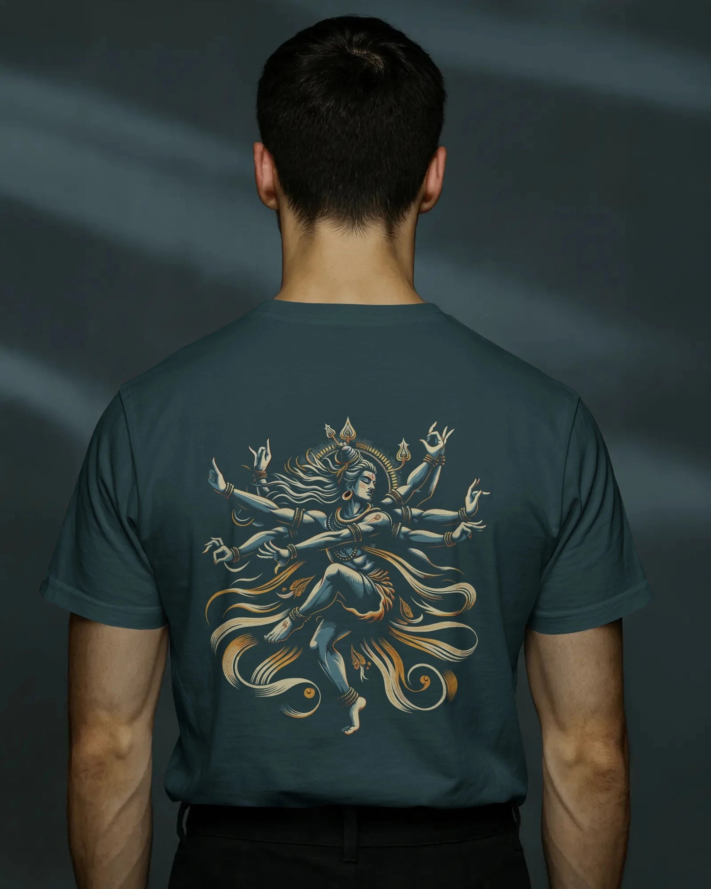 Shiva Dance Pose Streetwear T-Shirt – Nandi Front | BhaariGear® - BhaariGear