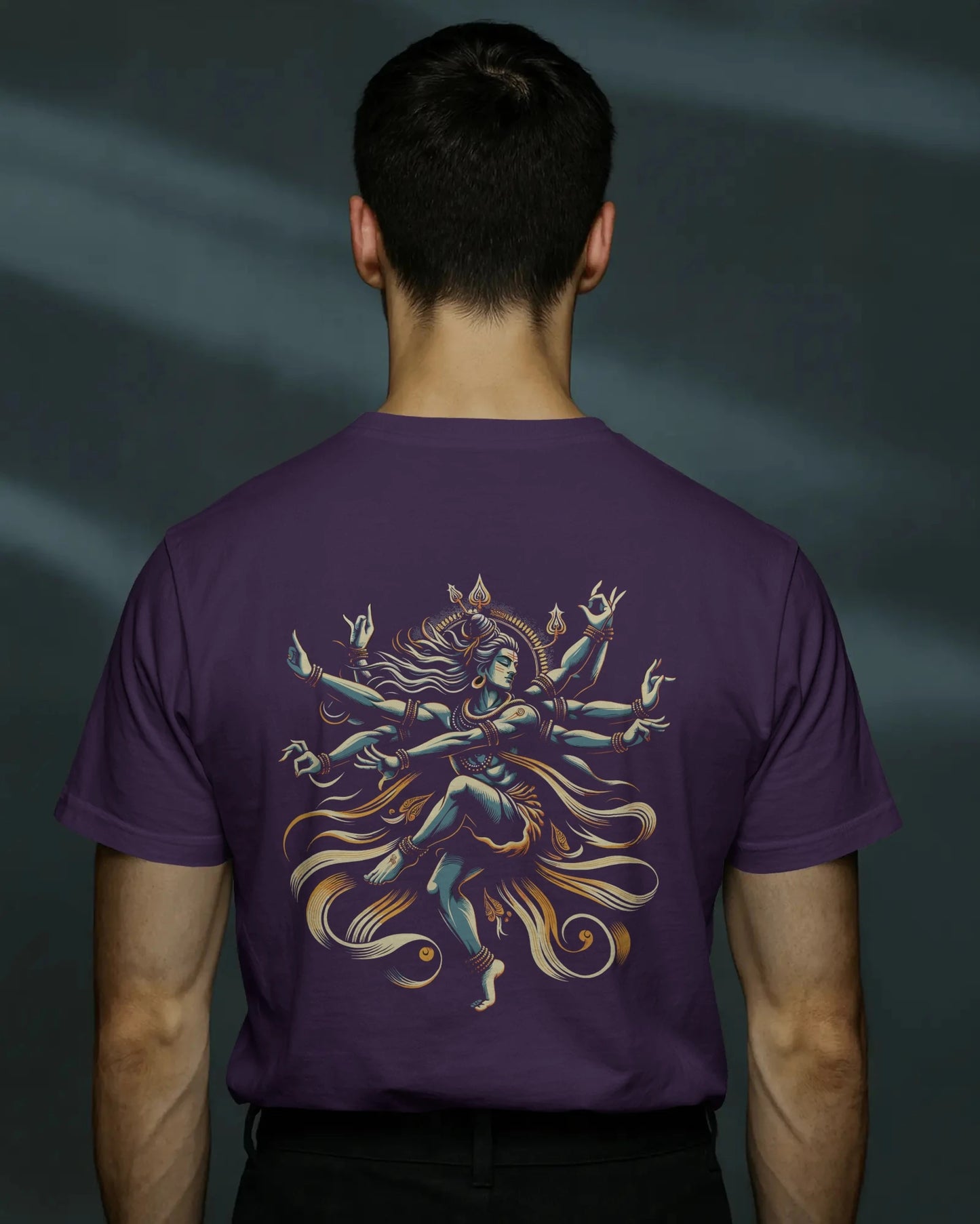 Shiva Dance Pose Streetwear T-Shirt – Nandi Front | BhaariGear® - BhaariGear