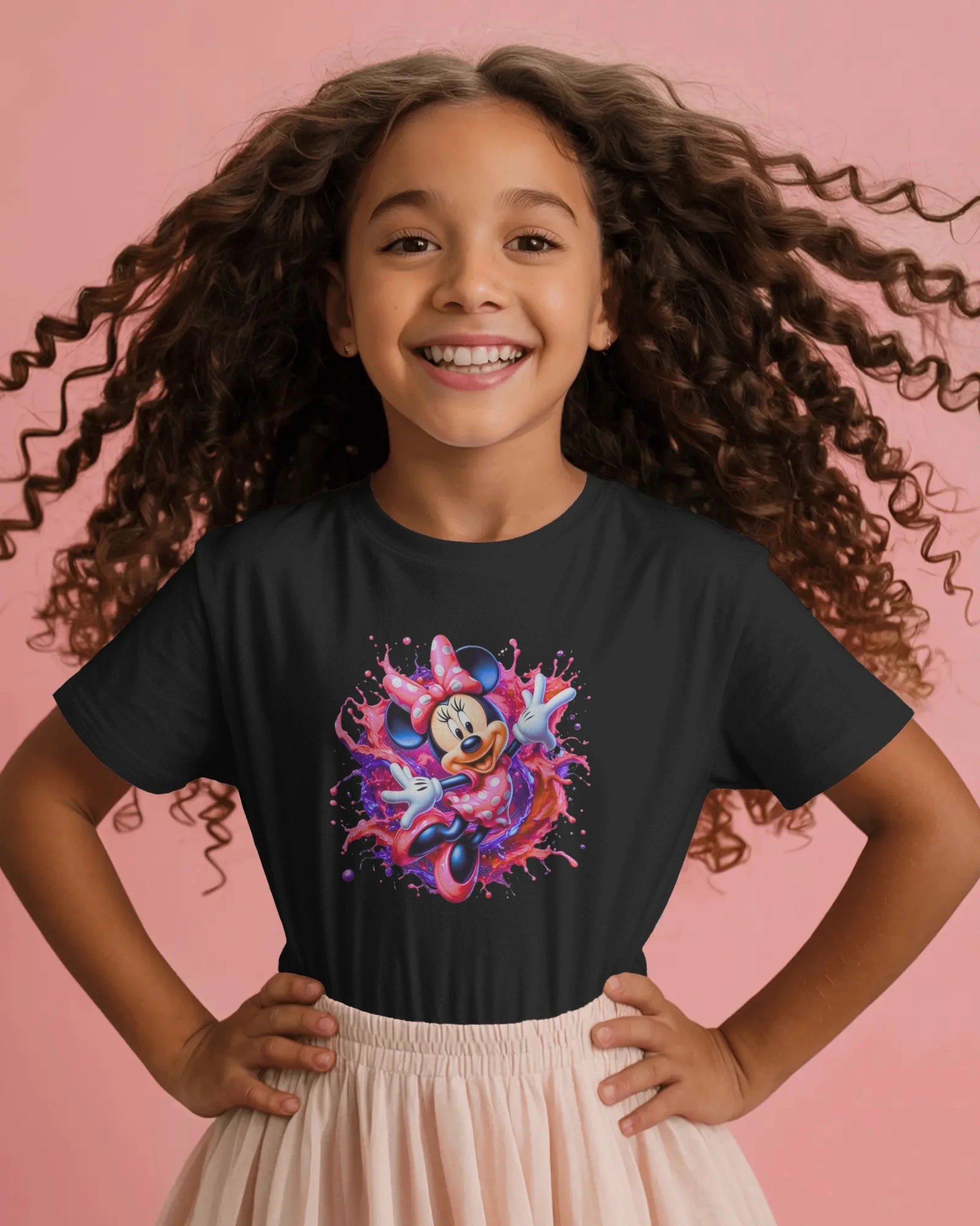 Girls Cute Printed T-Shirt – Happy Cartoon Style | BhaariGear® - BhaariGear