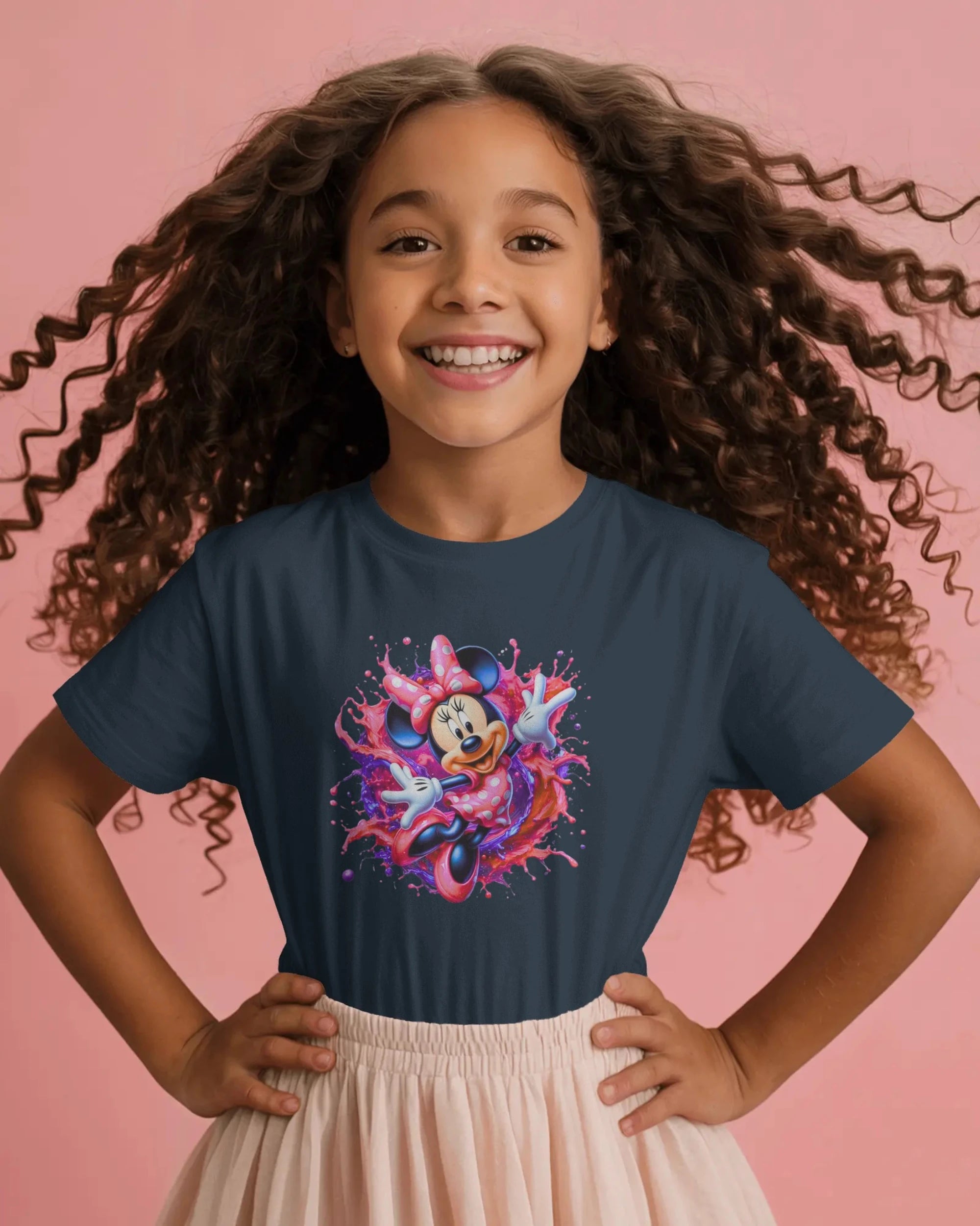 Girls Cute Printed T-Shirt – Happy Cartoon Style | BhaariGear® - BhaariGear