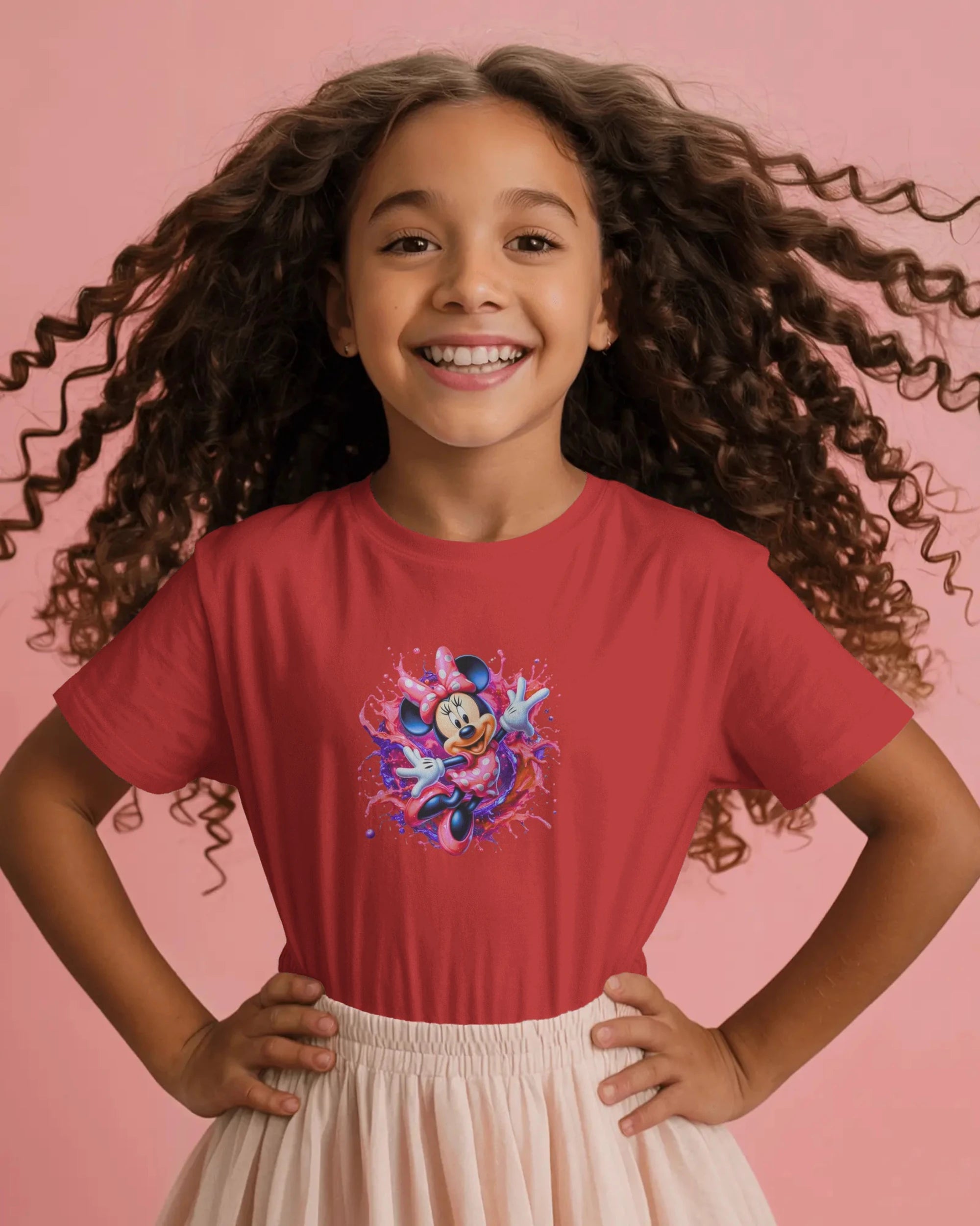 Girls Cute Printed T-Shirt – Happy Cartoon Style | BhaariGear® - BhaariGear