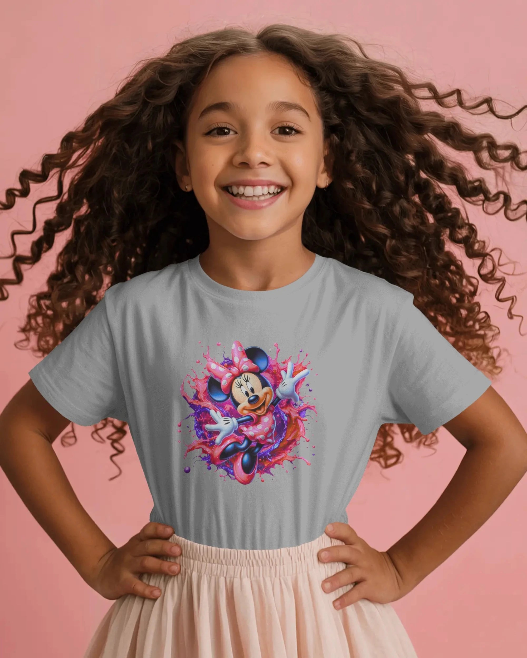 Girls Cute Printed T-Shirt – Happy Cartoon Style | BhaariGear® - BhaariGear