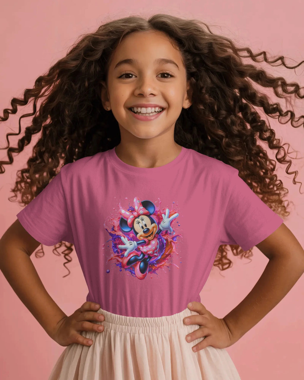 Girls Cute Printed T-Shirt – Happy Cartoon Style | BhaariGear® - BhaariGear