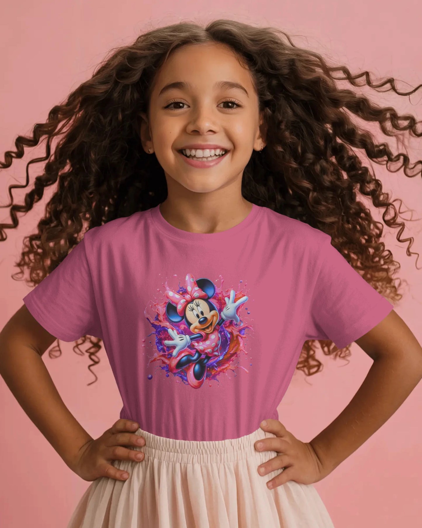 Girls Cute Printed T-Shirt – Happy Cartoon Style | BhaariGear® - BhaariGear