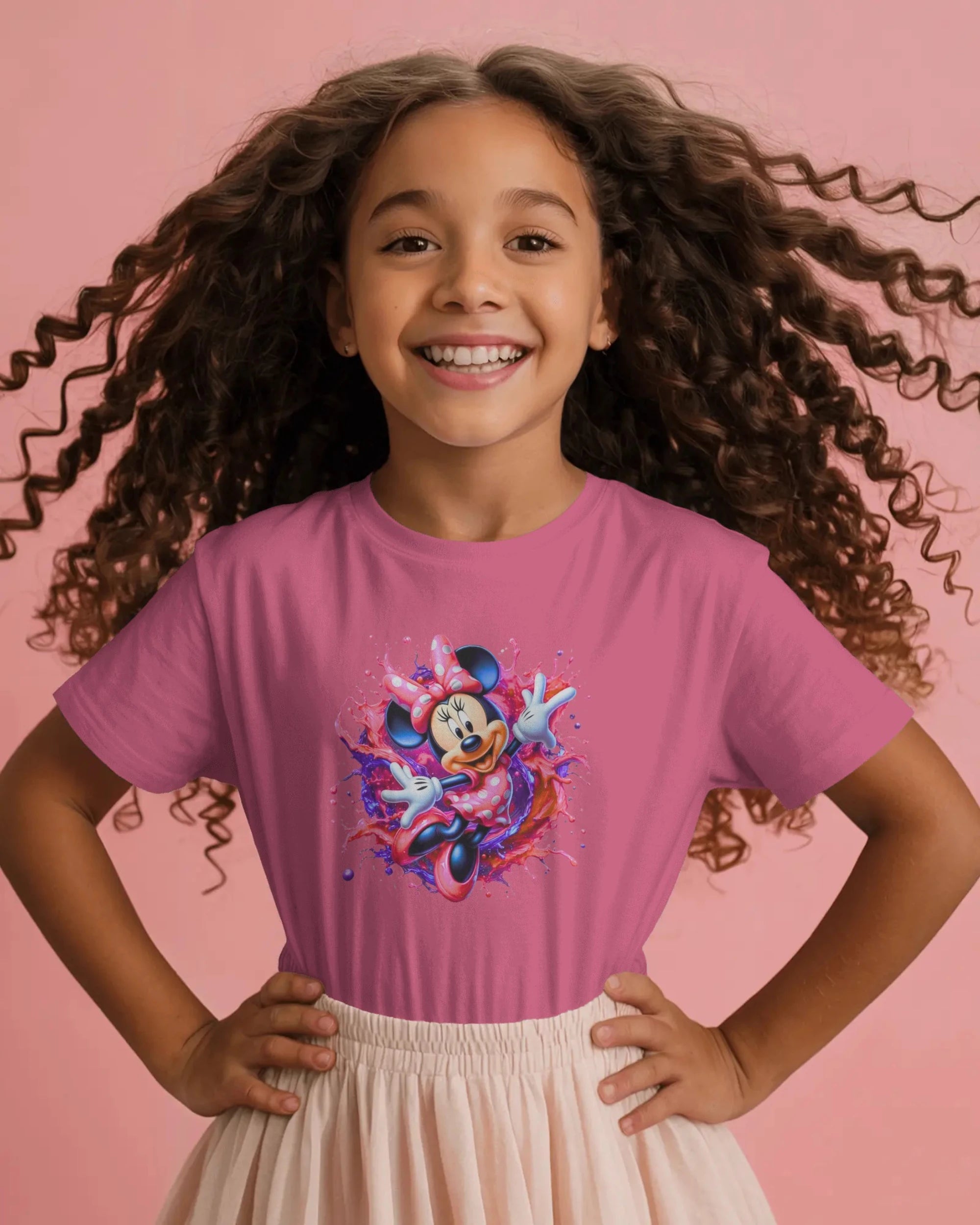 Girls Cute Printed T-Shirt – Happy Cartoon Style | BhaariGear® - BhaariGear