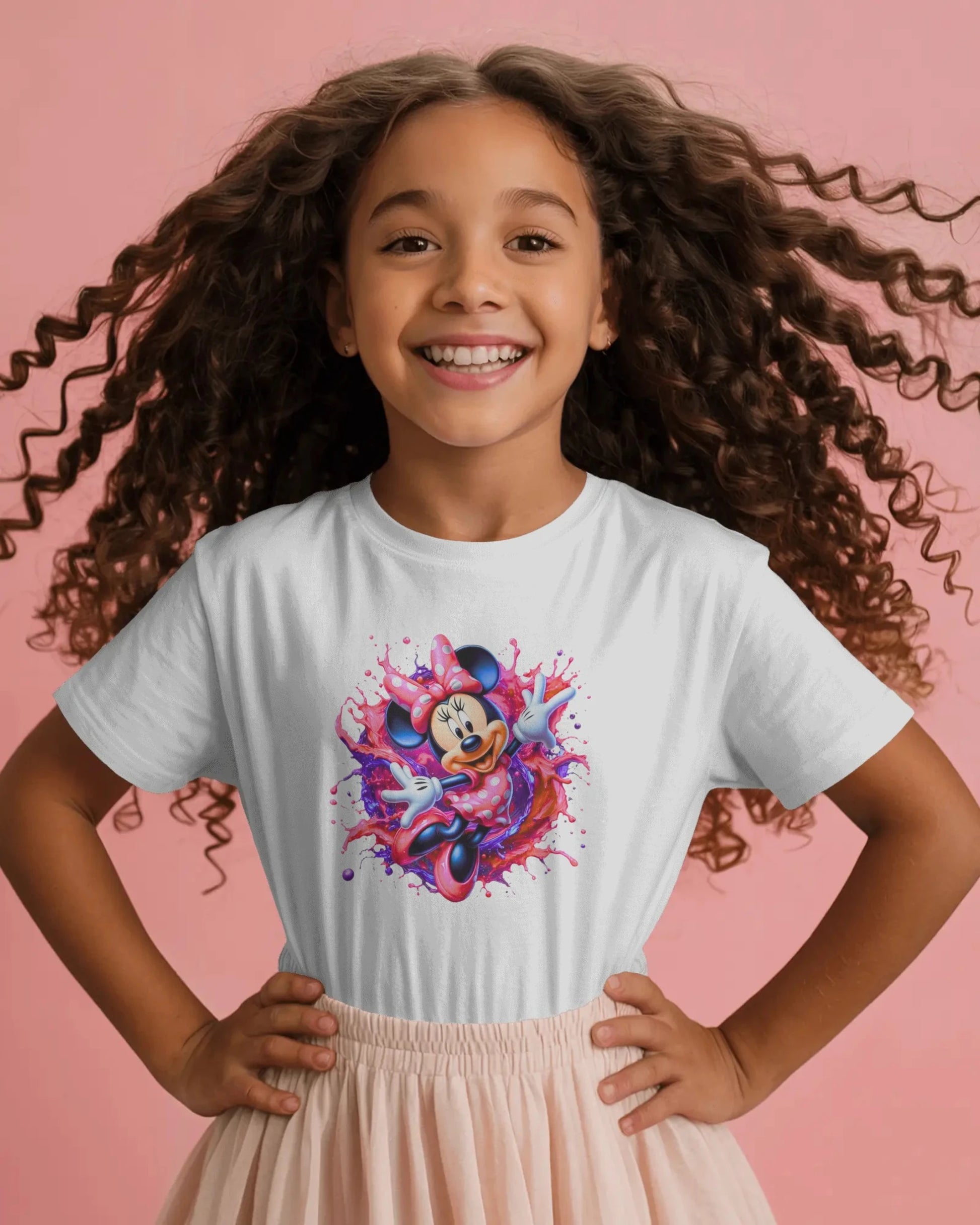 Girls Cute Printed T-Shirt – Happy Cartoon Style | BhaariGear® - BhaariGear