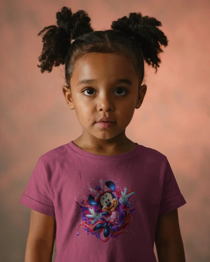 Girls Cute Printed T-Shirt – Happy Cartoon Style | BhaariGear® - BhaariGear