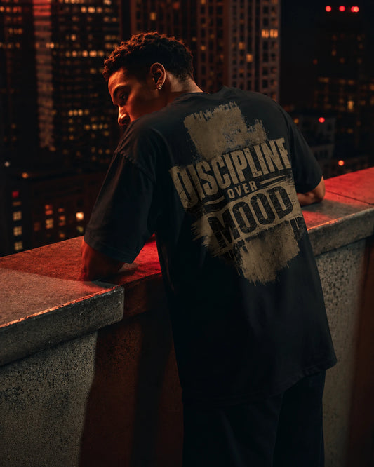 Discipline Over Mood Oversized T Shirt – BhaariGear®