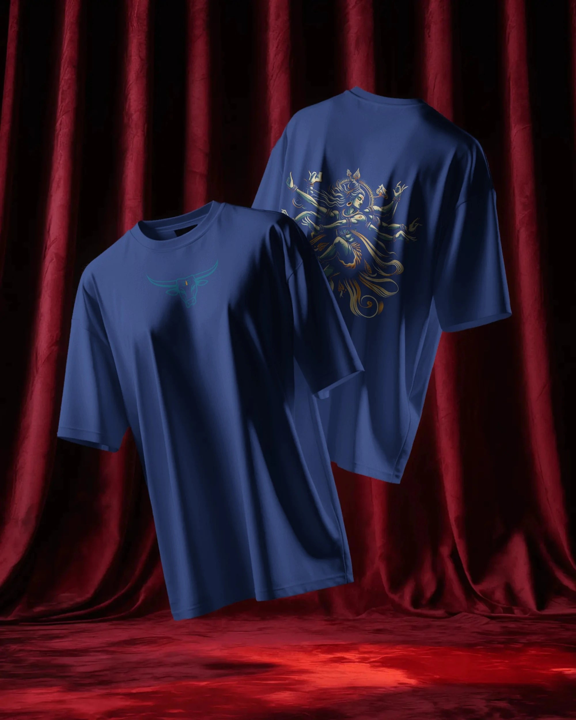 Shiva Dance Pose Streetwear T-Shirt – Nandi Front | BhaariGear® - BhaariGear