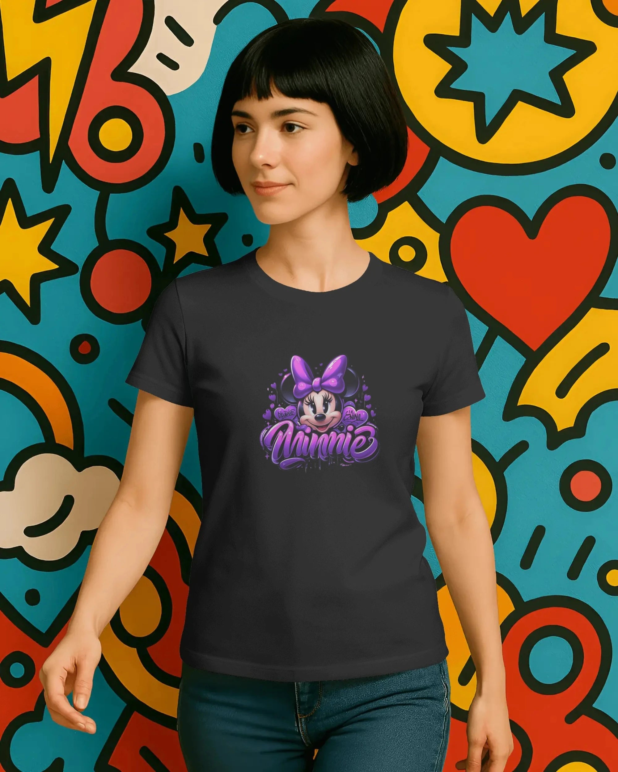 Teenage Girls Graphic T-Shirt | Cute Purple Streetwear – BhaariGear® - BhaariGear