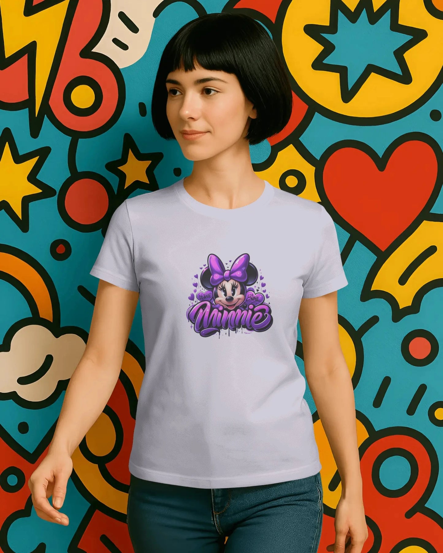 Teenage Girls Graphic T-Shirt | Cute Purple Streetwear – BhaariGear® - BhaariGear