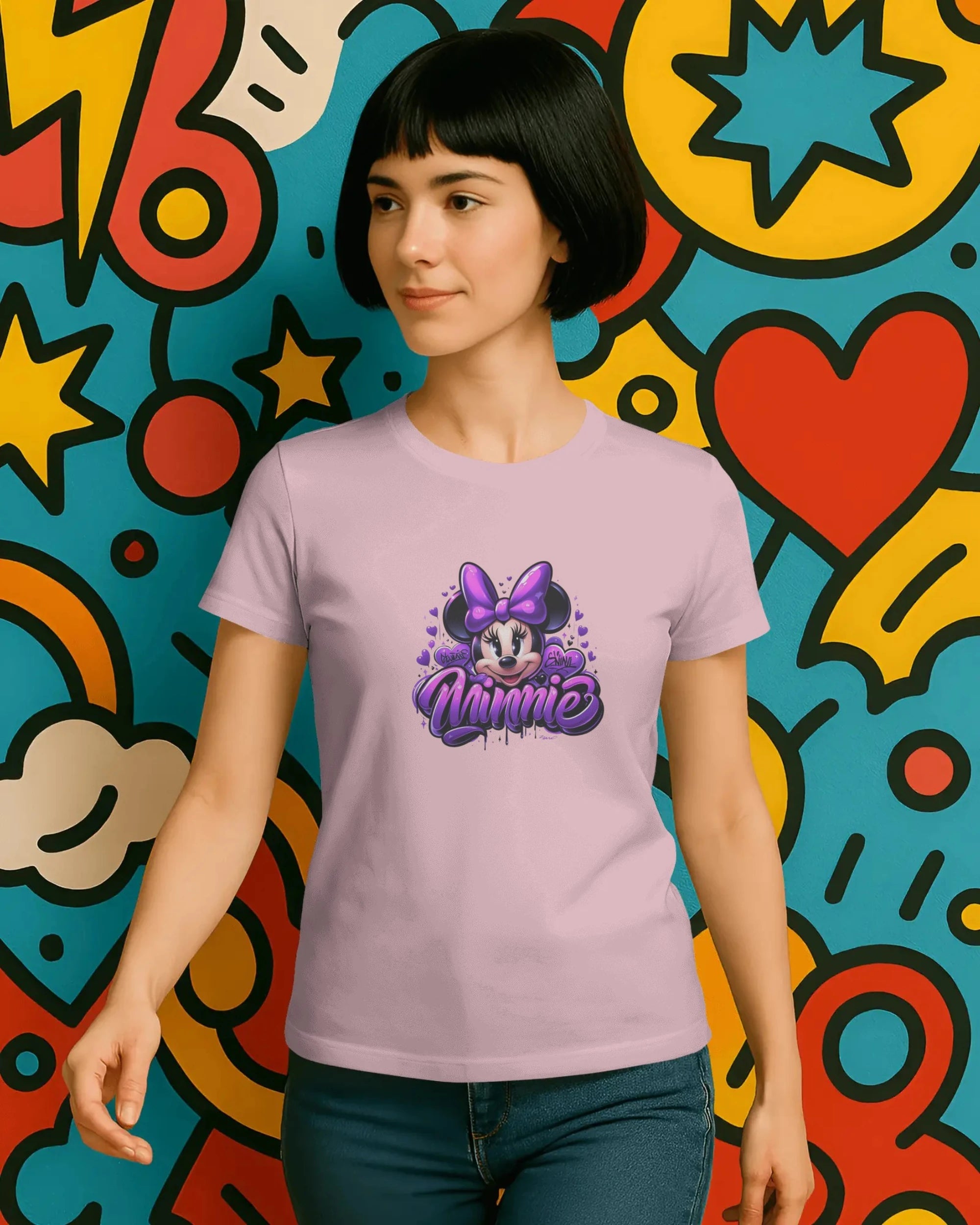 Teenage Girls Graphic T-Shirt | Cute Purple Streetwear – BhaariGear® - BhaariGear