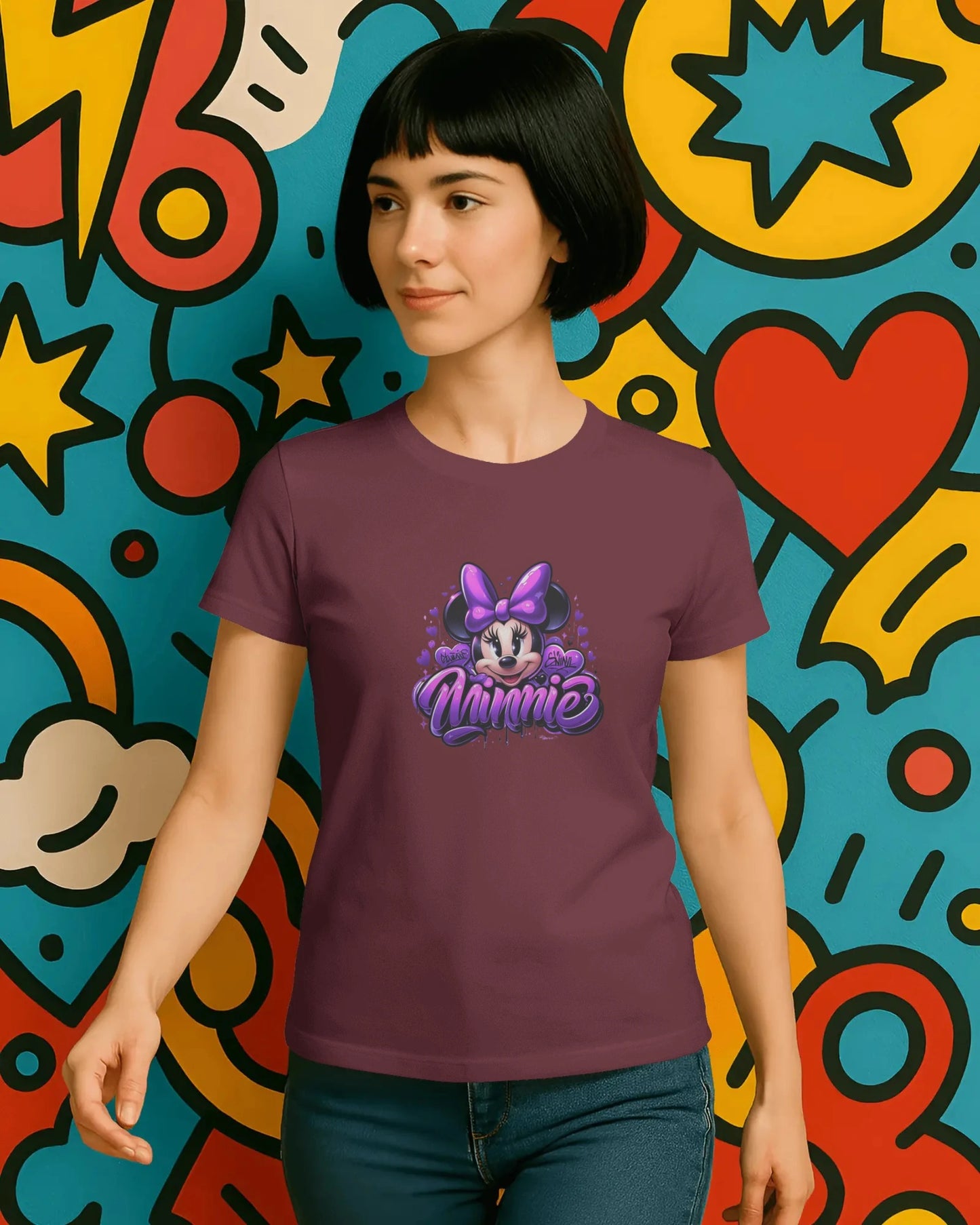 Teenage Girls Graphic T-Shirt | Cute Purple Streetwear – BhaariGear® - BhaariGear
