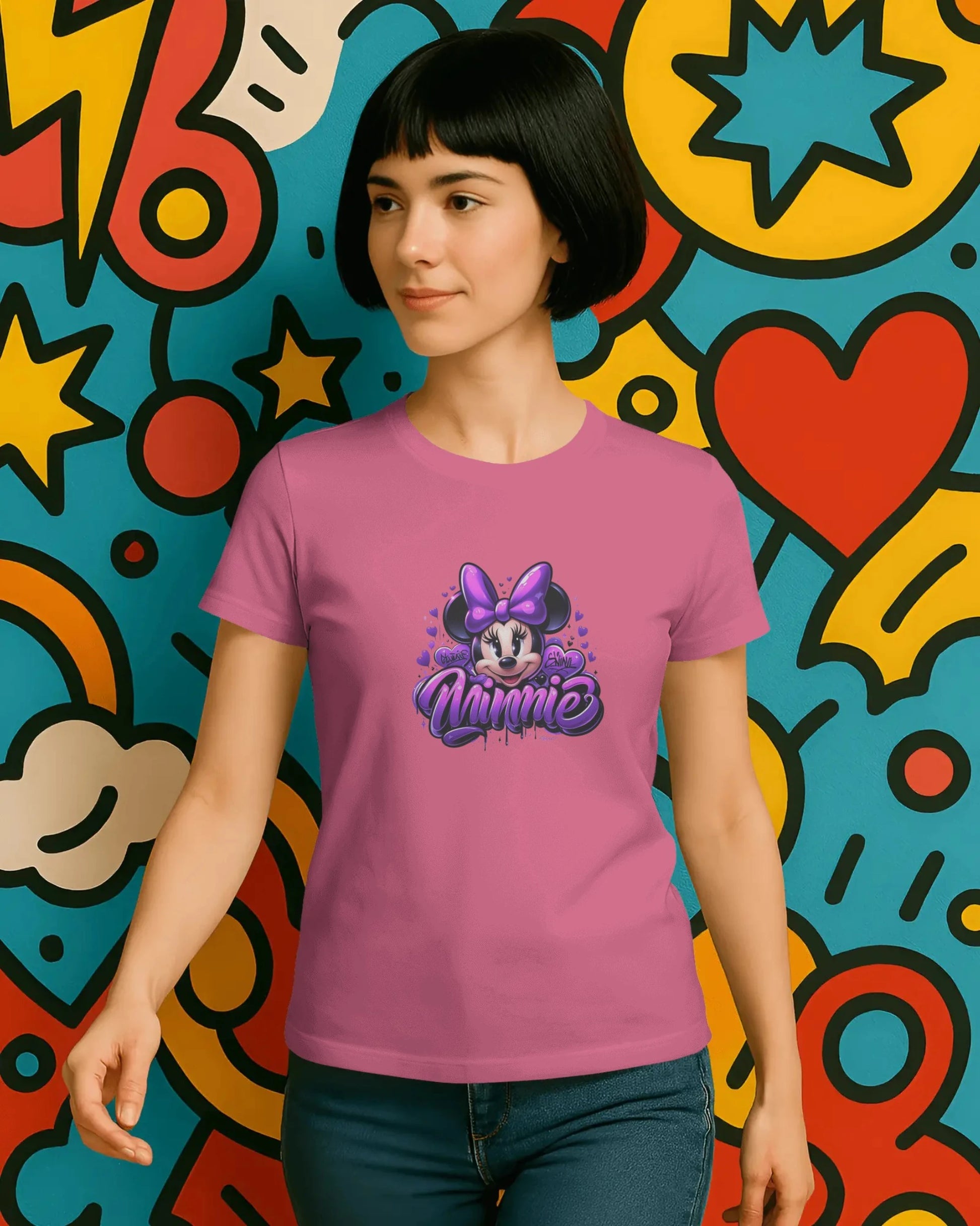 Teenage Girls Graphic T-Shirt | Cute Purple Streetwear – BhaariGear® - BhaariGear