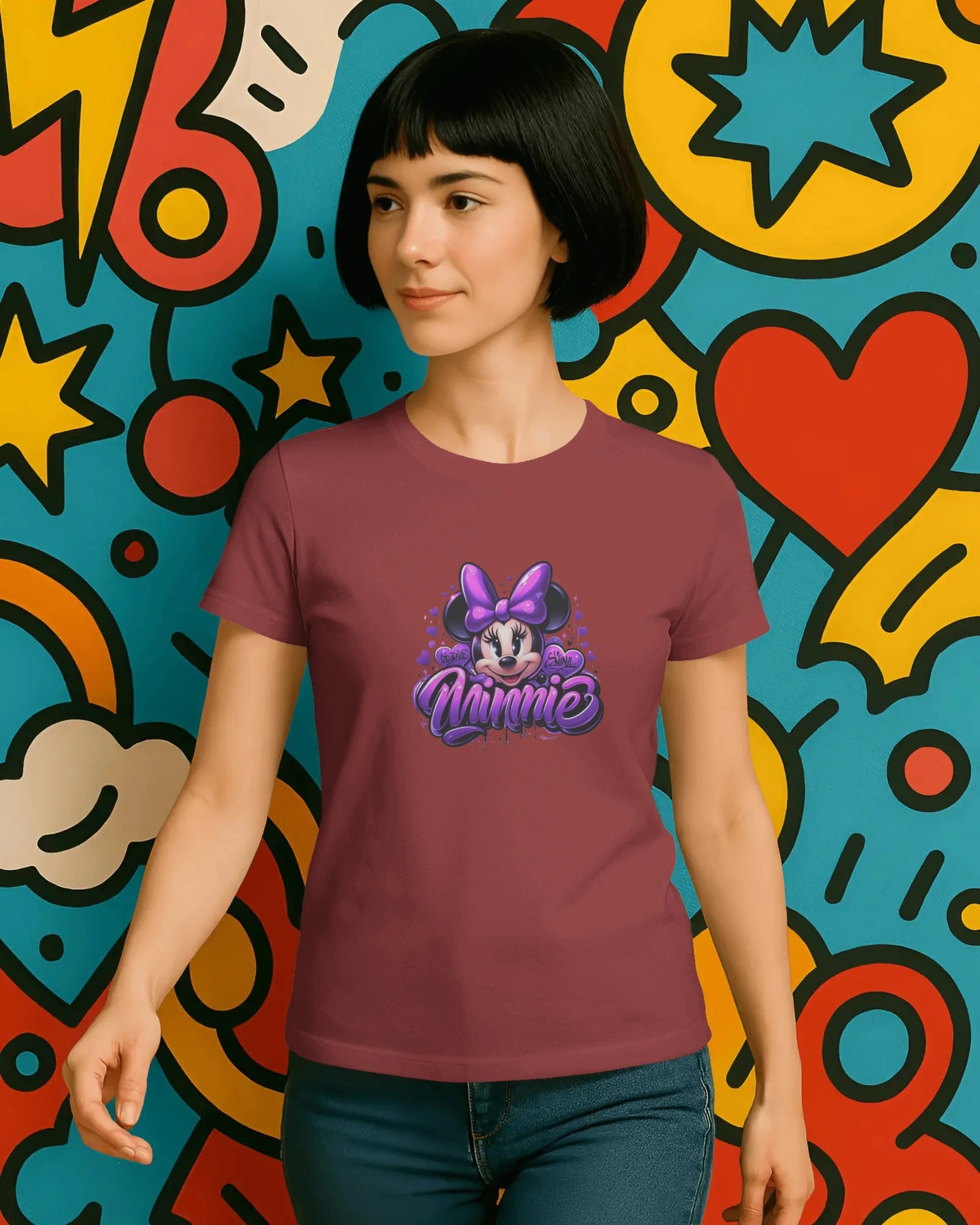 Teenage Girls Graphic T-Shirt | Cute Purple Streetwear – BhaariGear® - BhaariGear