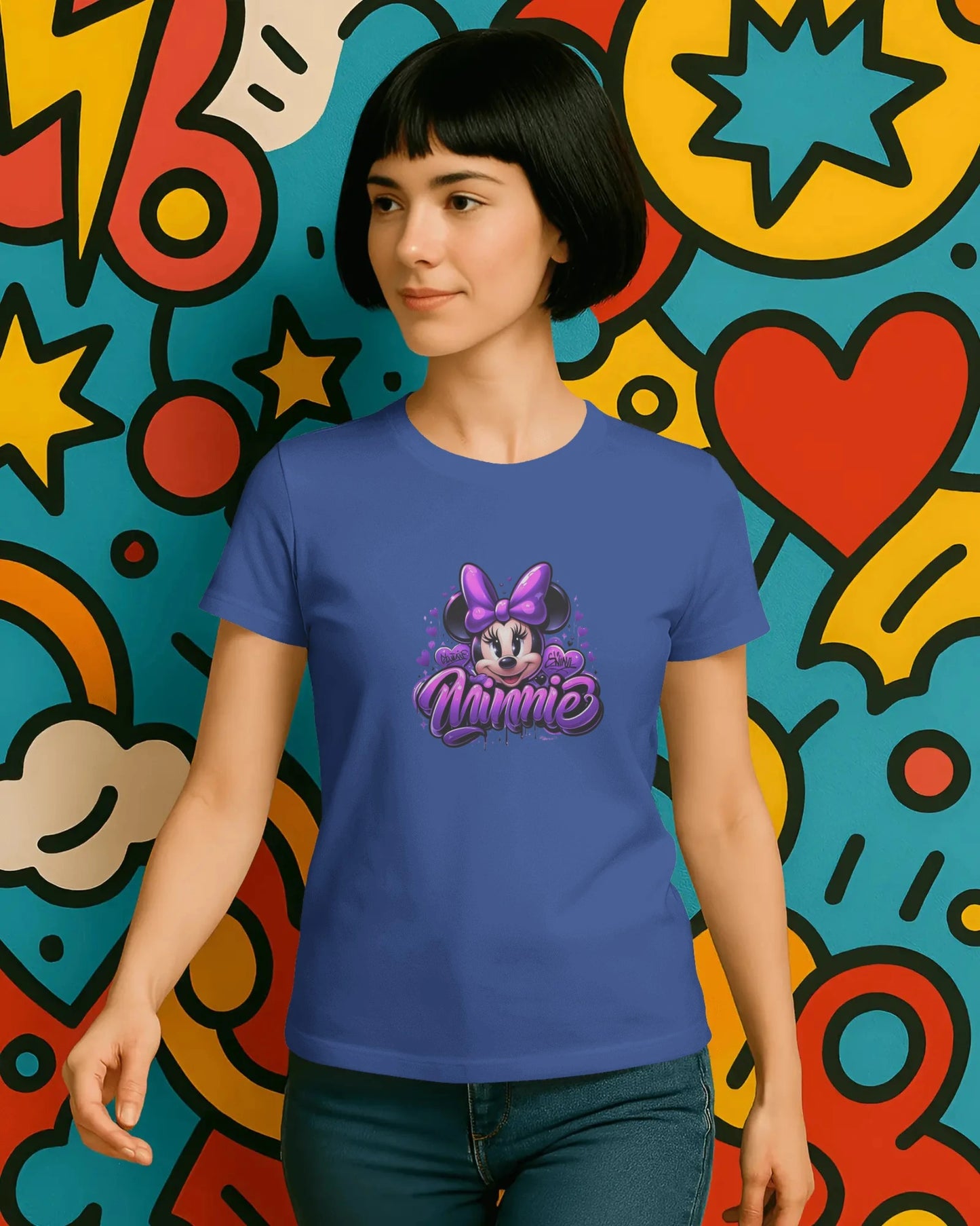Teenage Girls Graphic T-Shirt | Cute Purple Streetwear – BhaariGear® - BhaariGear