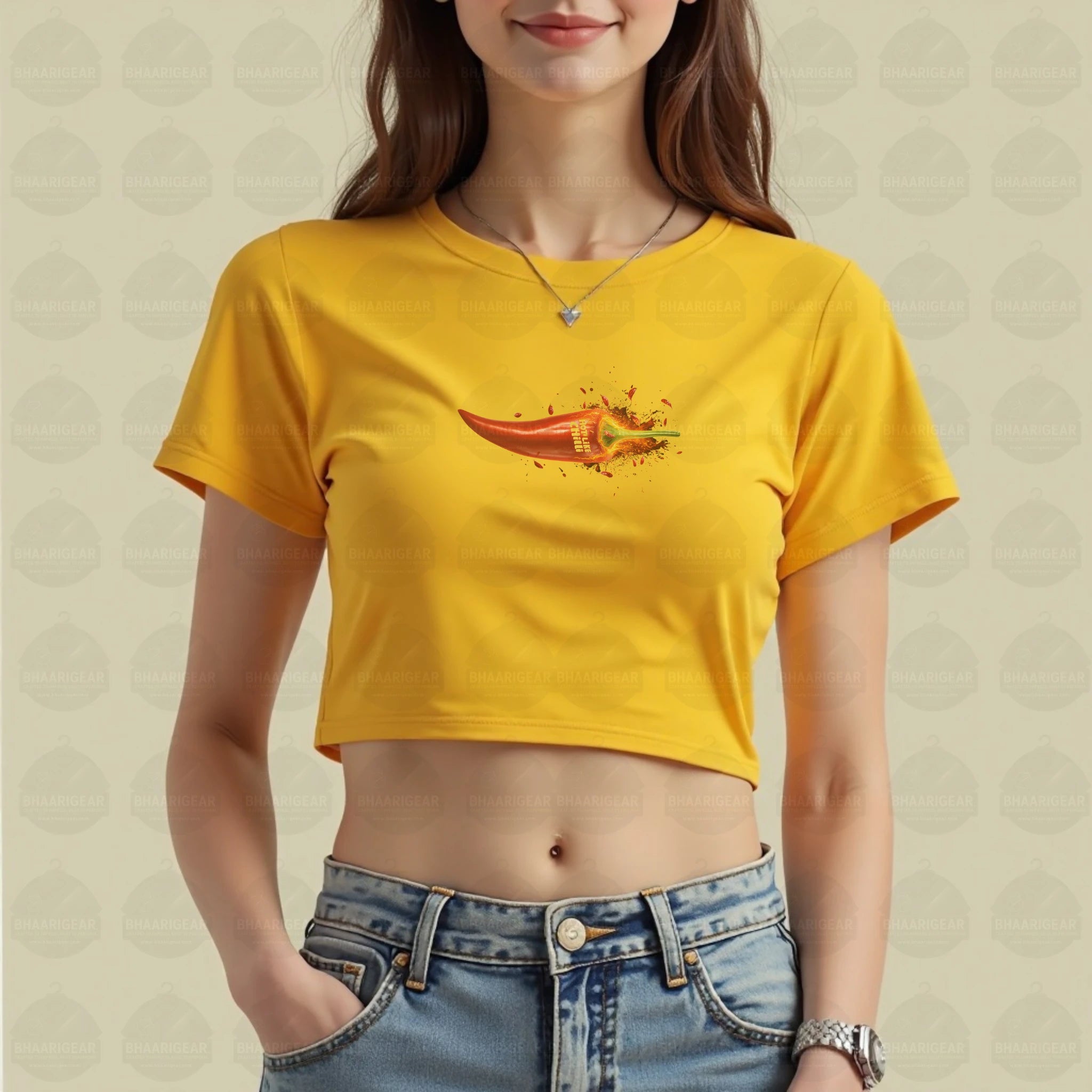 Hot Like Chilli Crop Top – Fiery Bold Streetwear - BhaariGear