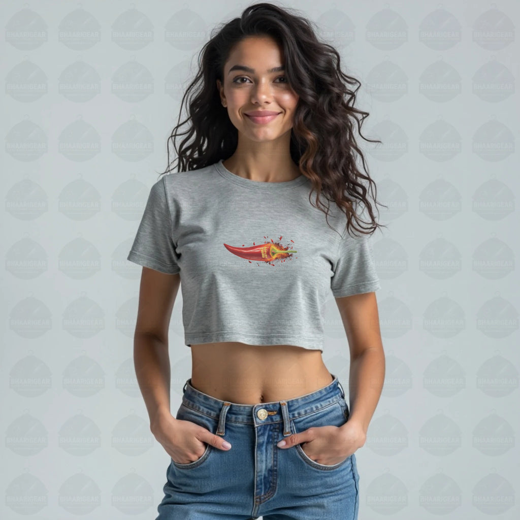 Hot Like Chilli Crop Top – Fiery Bold Streetwear - BhaariGear