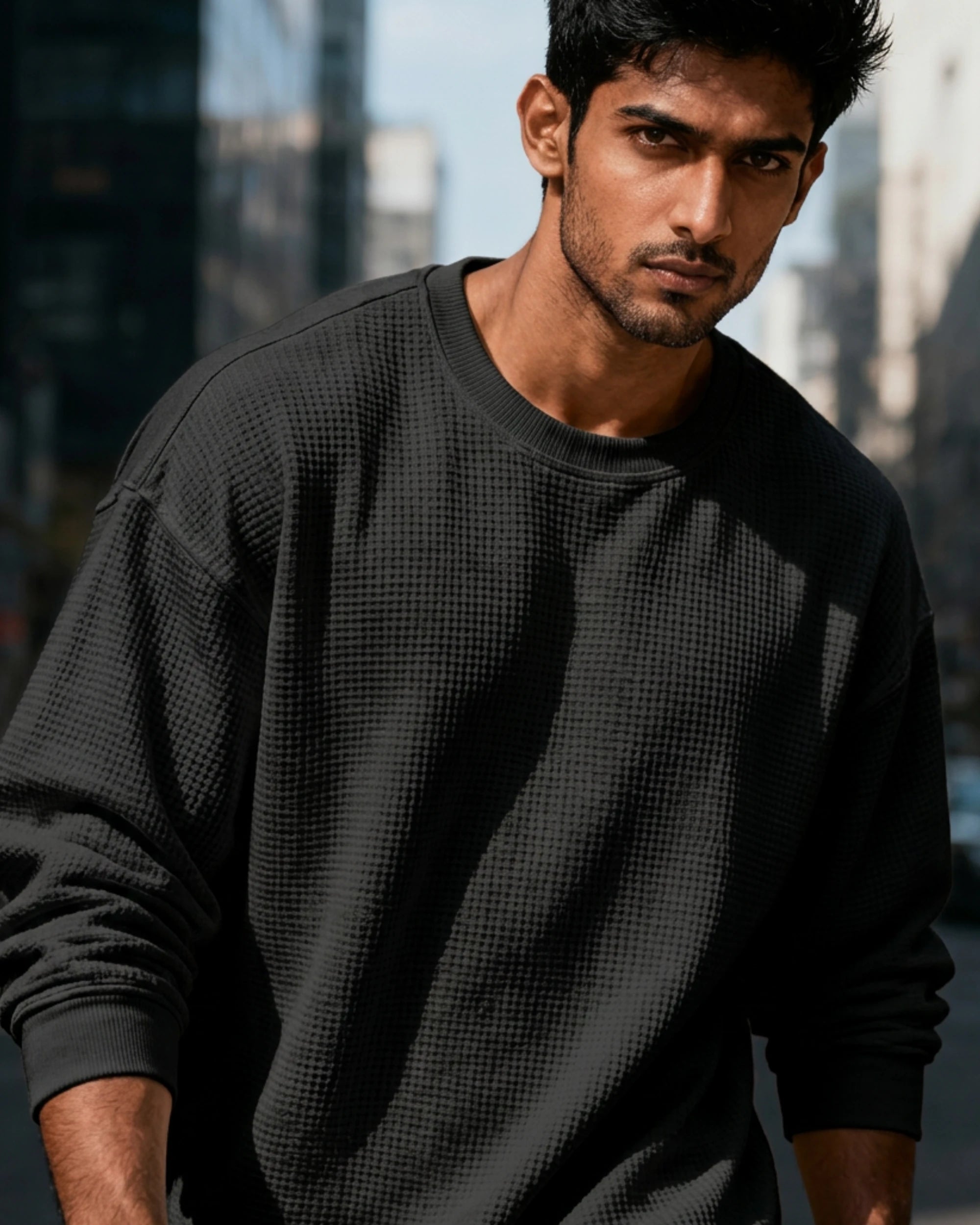 No Comfort Zone Waffle Knit Oversized T Shirt – BhaariGear®