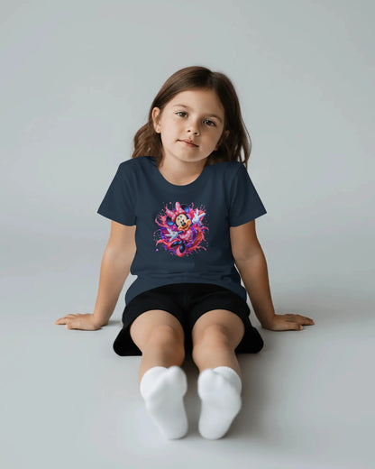 Girls Cute Printed T-Shirt – Happy Cartoon Style | BhaariGear® - BhaariGear
