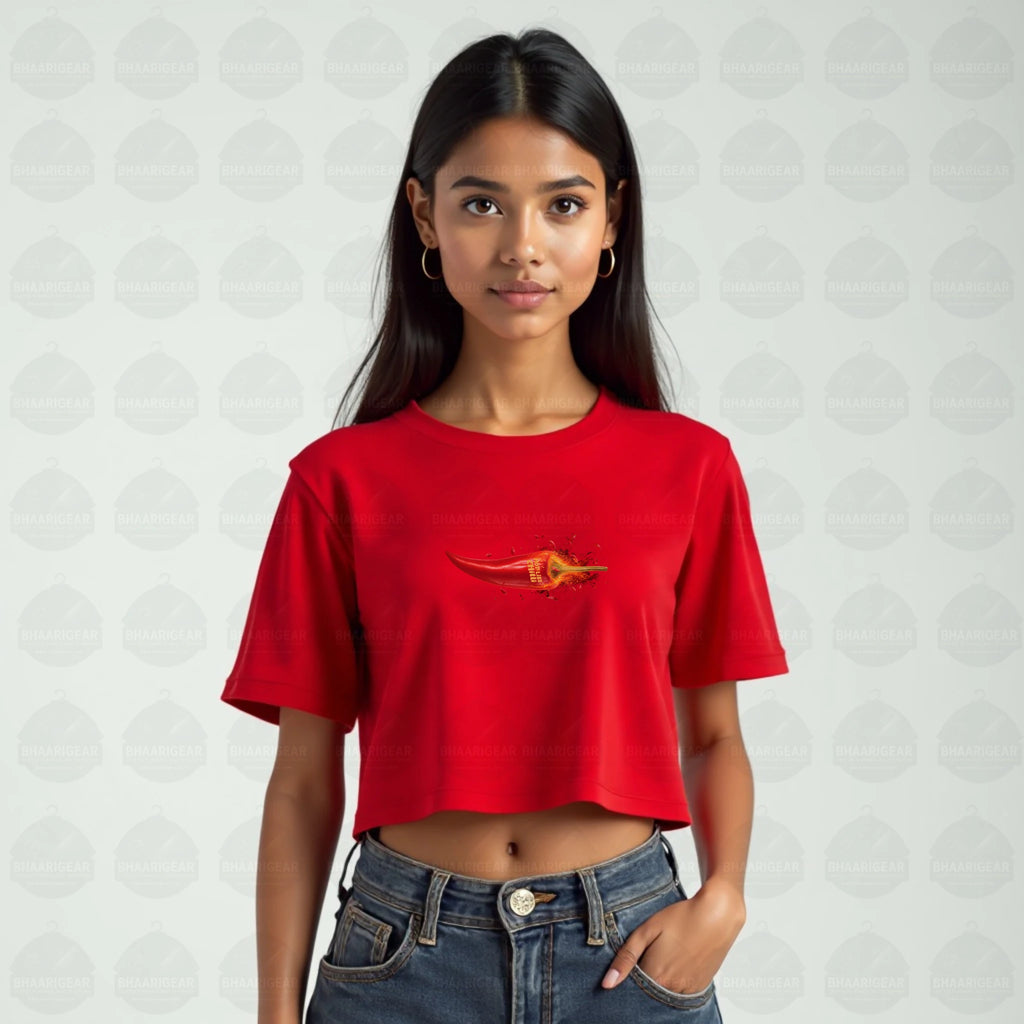 Hot Like Chilli Crop Top – Fiery Bold Streetwear - BhaariGear