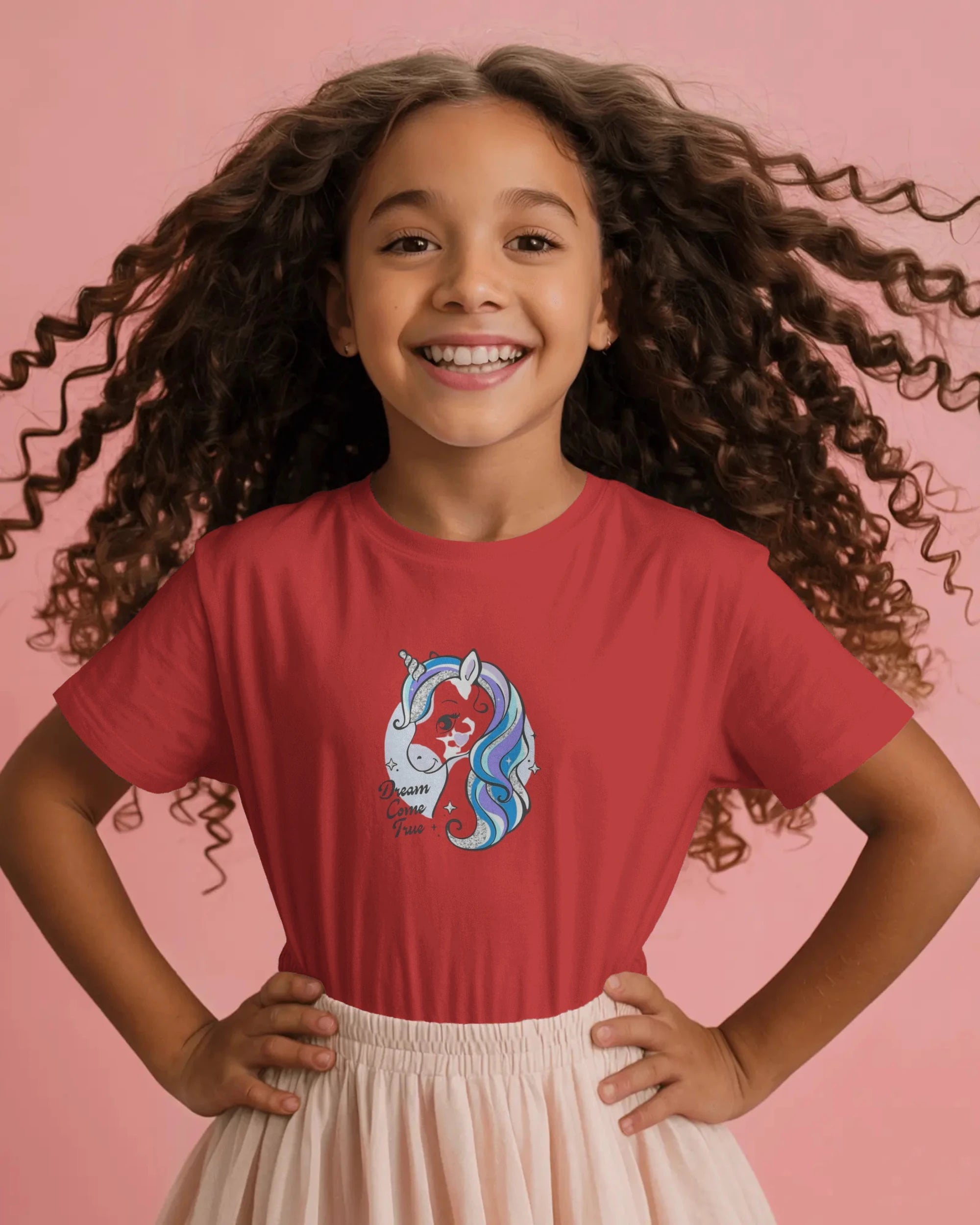 Girls Unicorn Printed T-Shirt – Dream Come True | BhaariGear® - BhaariGear