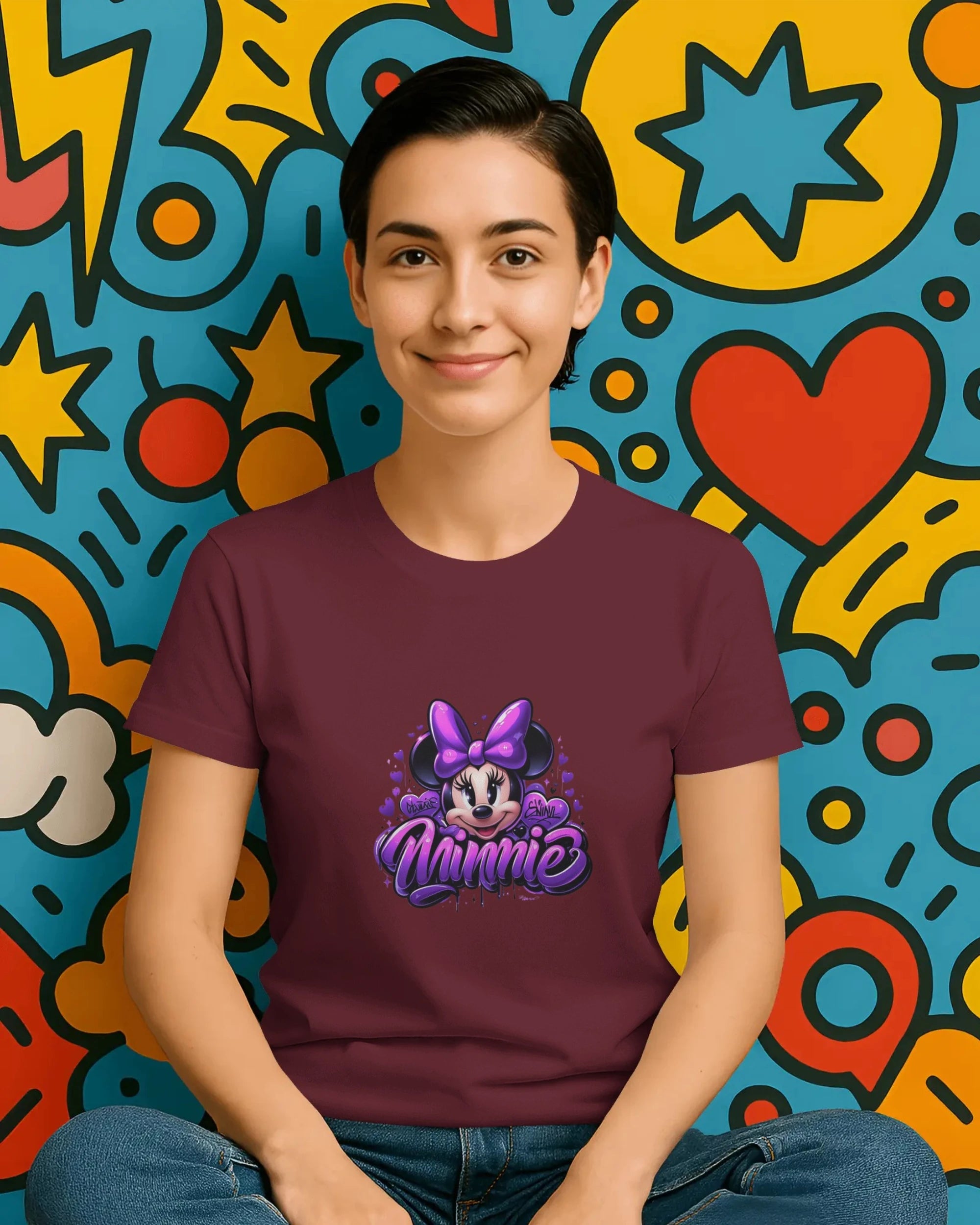 Teenage Girls Graphic T-Shirt | Cute Purple Streetwear – BhaariGear® - BhaariGear