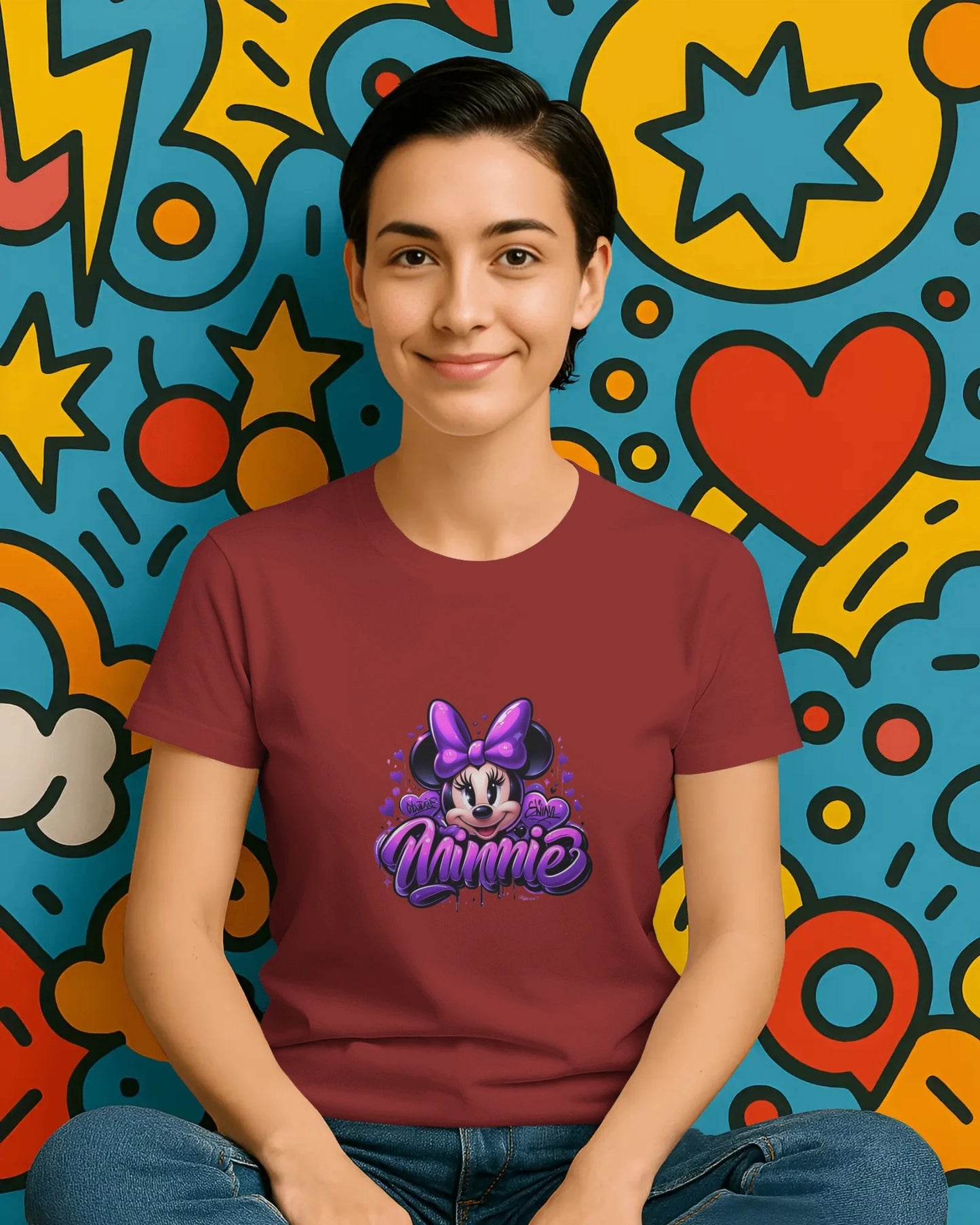 Teenage Girls Graphic T-Shirt | Cute Purple Streetwear – BhaariGear® - BhaariGear