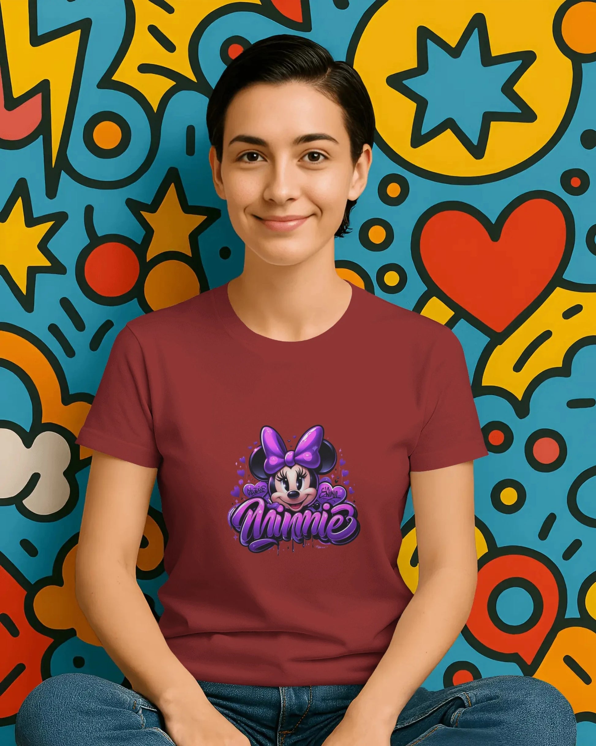 Teenage Girls Graphic T-Shirt | Cute Purple Streetwear – BhaariGear® - BhaariGear