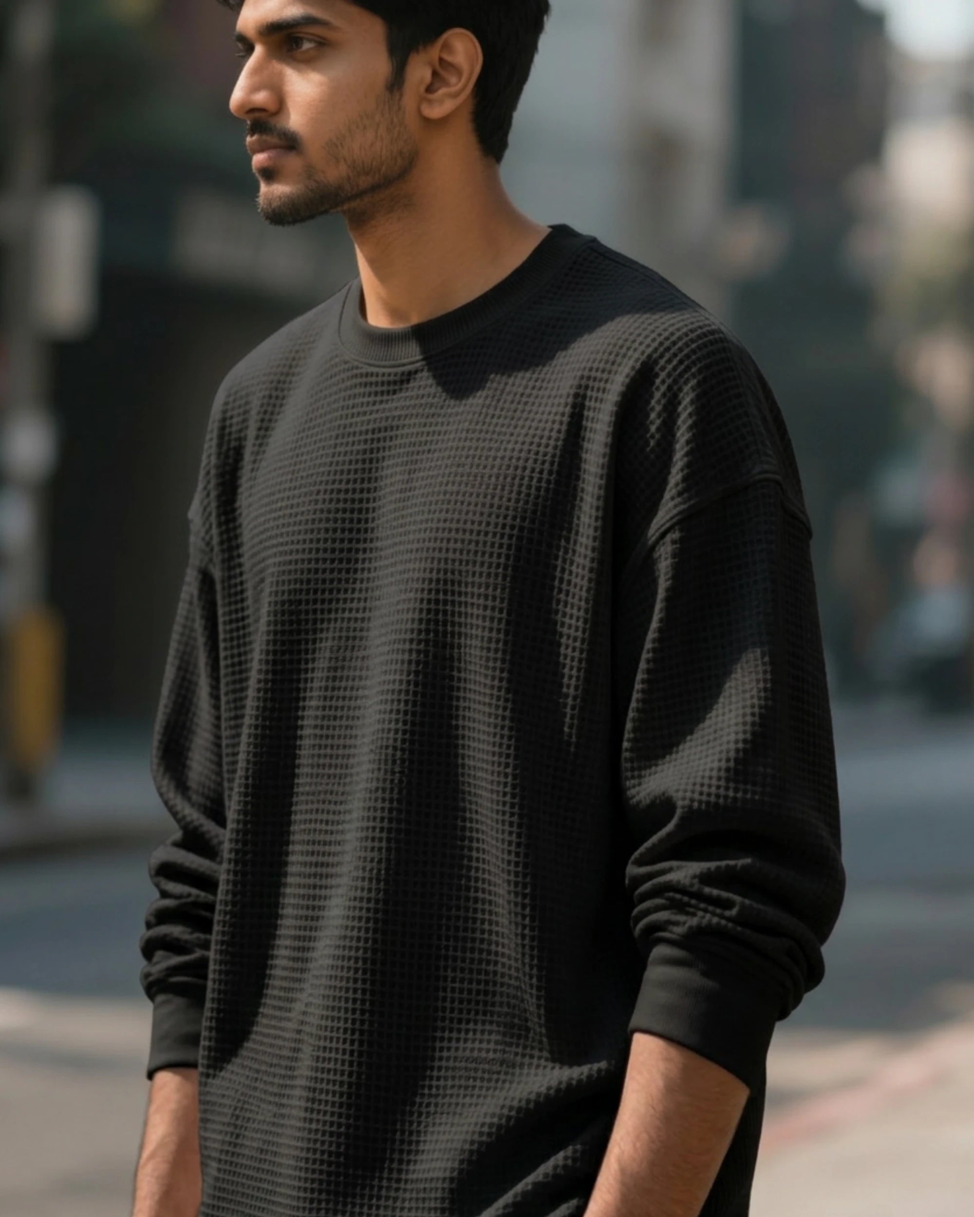 No Comfort Zone Waffle Knit Oversized T Shirt – BhaariGear®