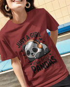 Panda T-Shirt for Girls | Just A Girl Who Loves Pandas – BhaariGear® - BhaariGear